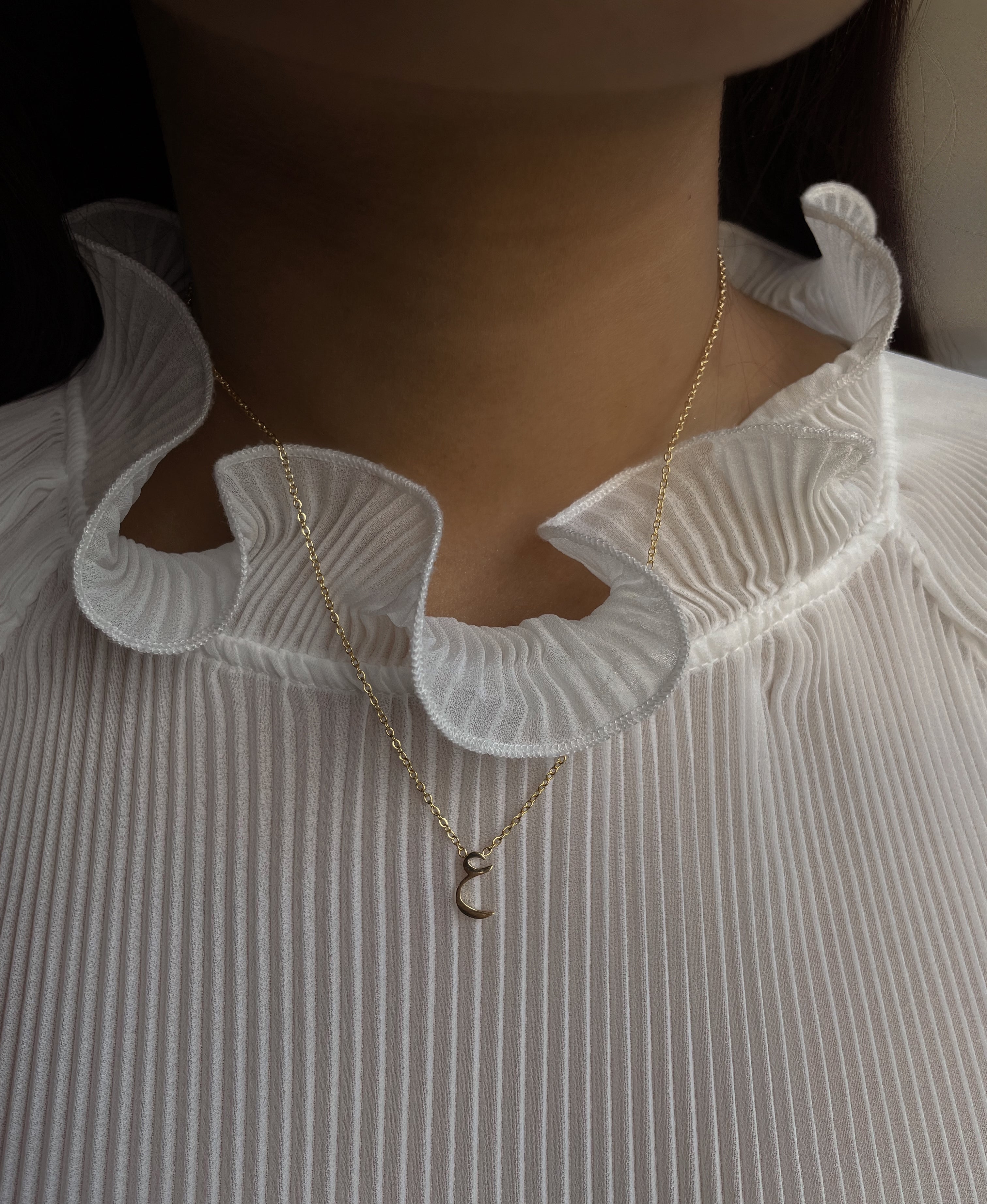 ARABIC INITIALS I Tarnish Free | Stainless Steel I 18ct gold plated I Letter Necklace