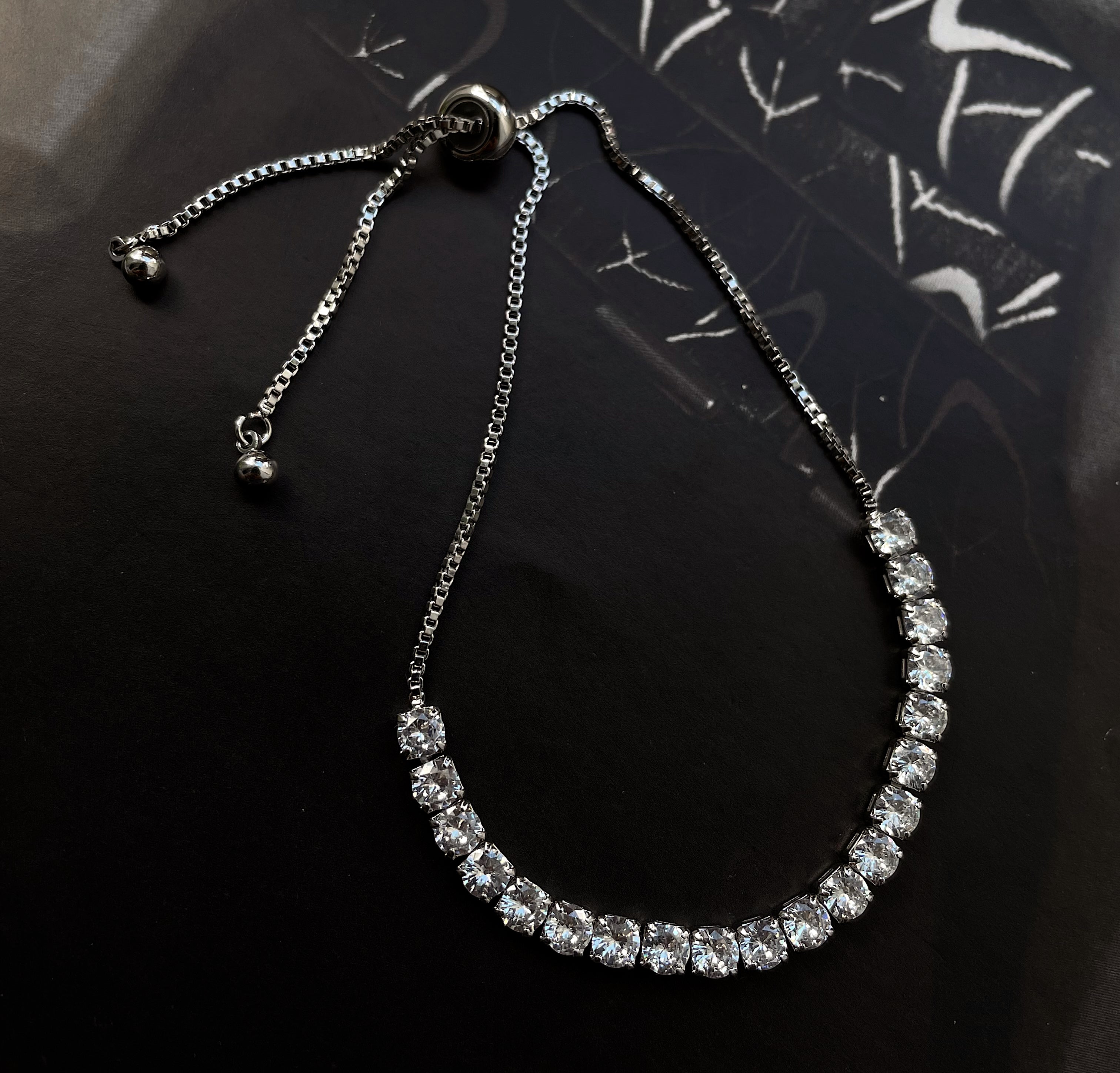 PERFECTION  I RoseGold/Gold/Silver Luxury Cubic Zirconia Tennis Adjustable Bracelet