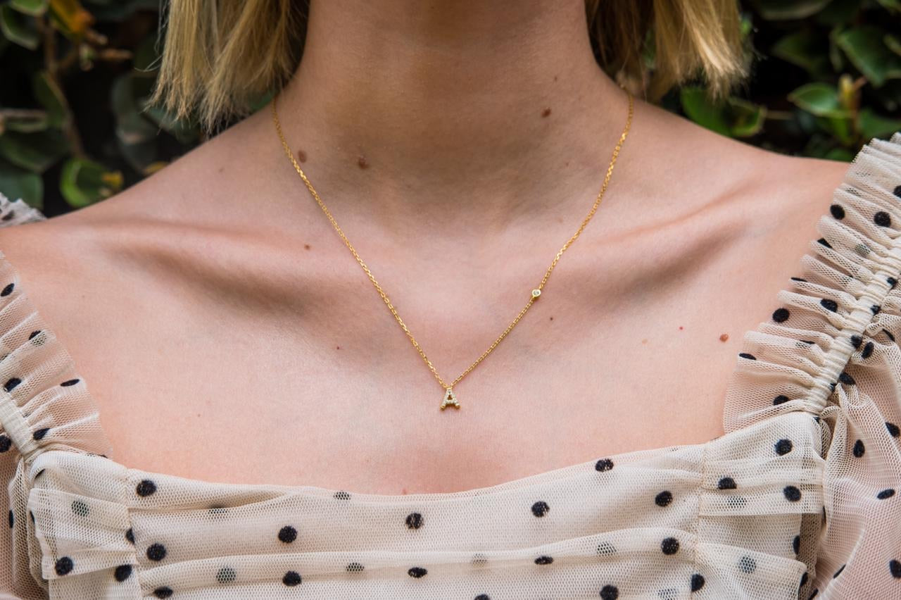 JADORE Necklace I Initial I S925 Sterling Silver I Gold/Silver I Cubic Zirconia I Letter Necklace