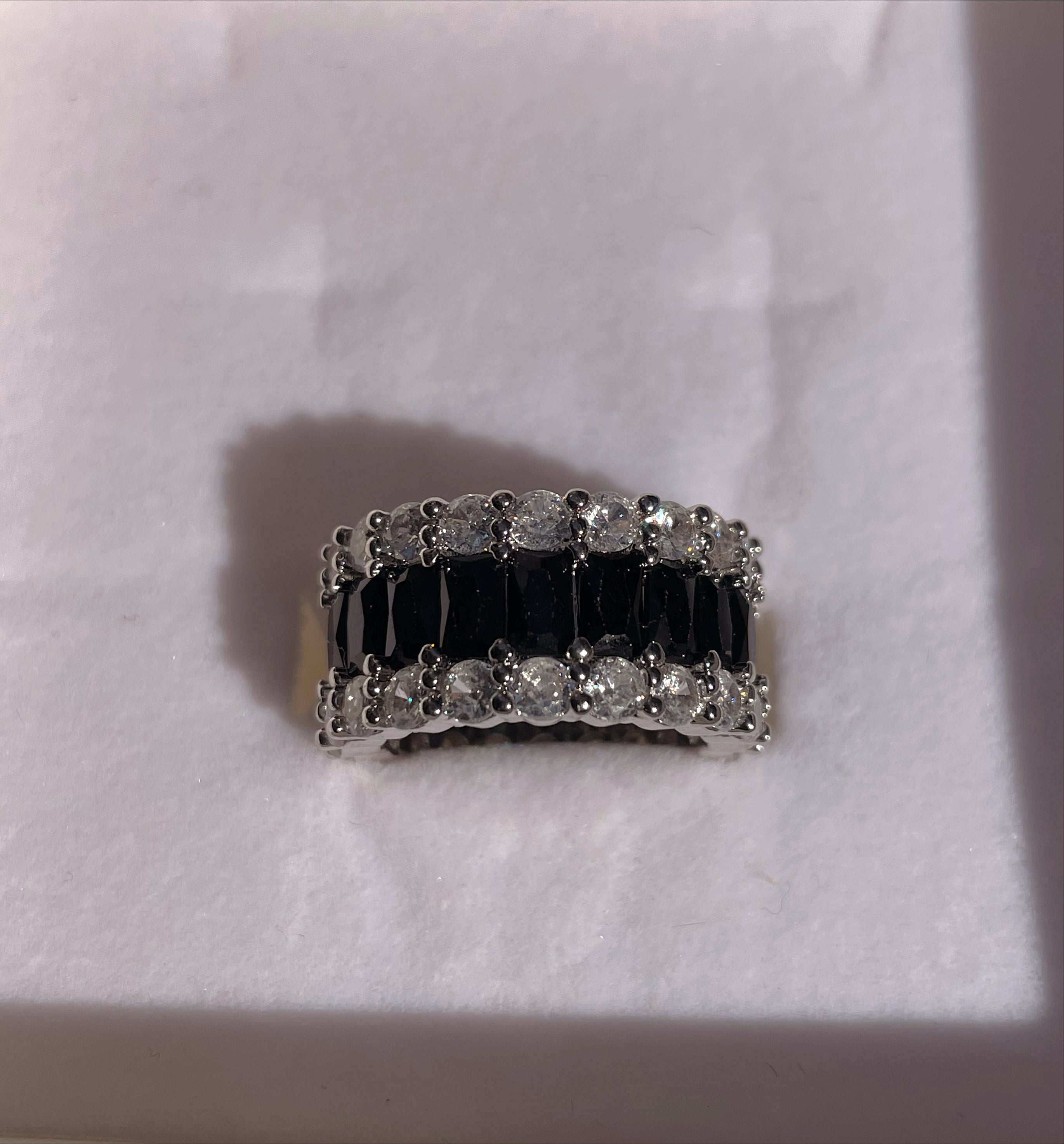 RAVEN | Silver and Black Cubic Zirconia | Ring