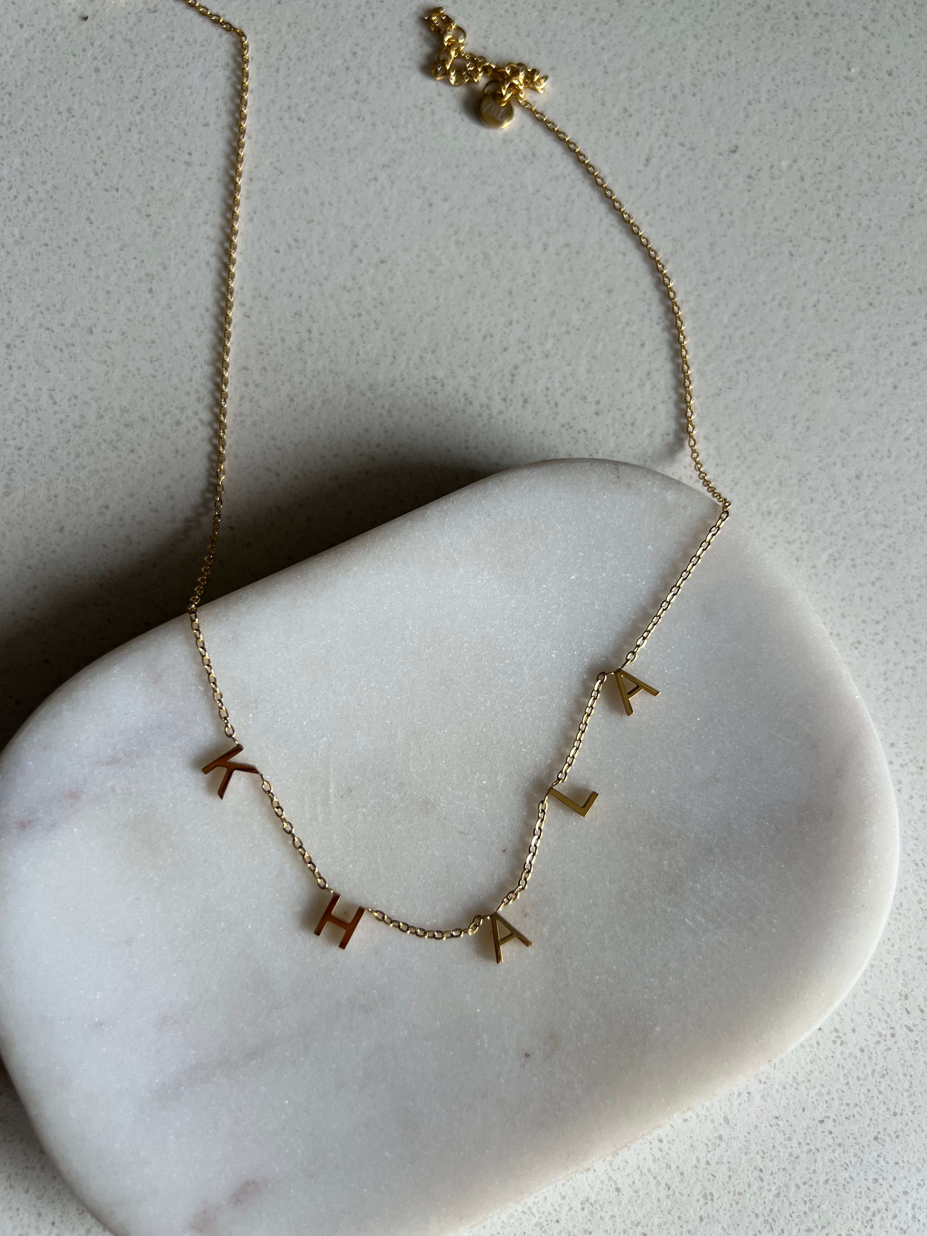 AUNT NECKLACES | 16 Terms | Spaced Out/Pendant Style | Tarnish Free | 18ct Gold Plated and Stainless Steel |