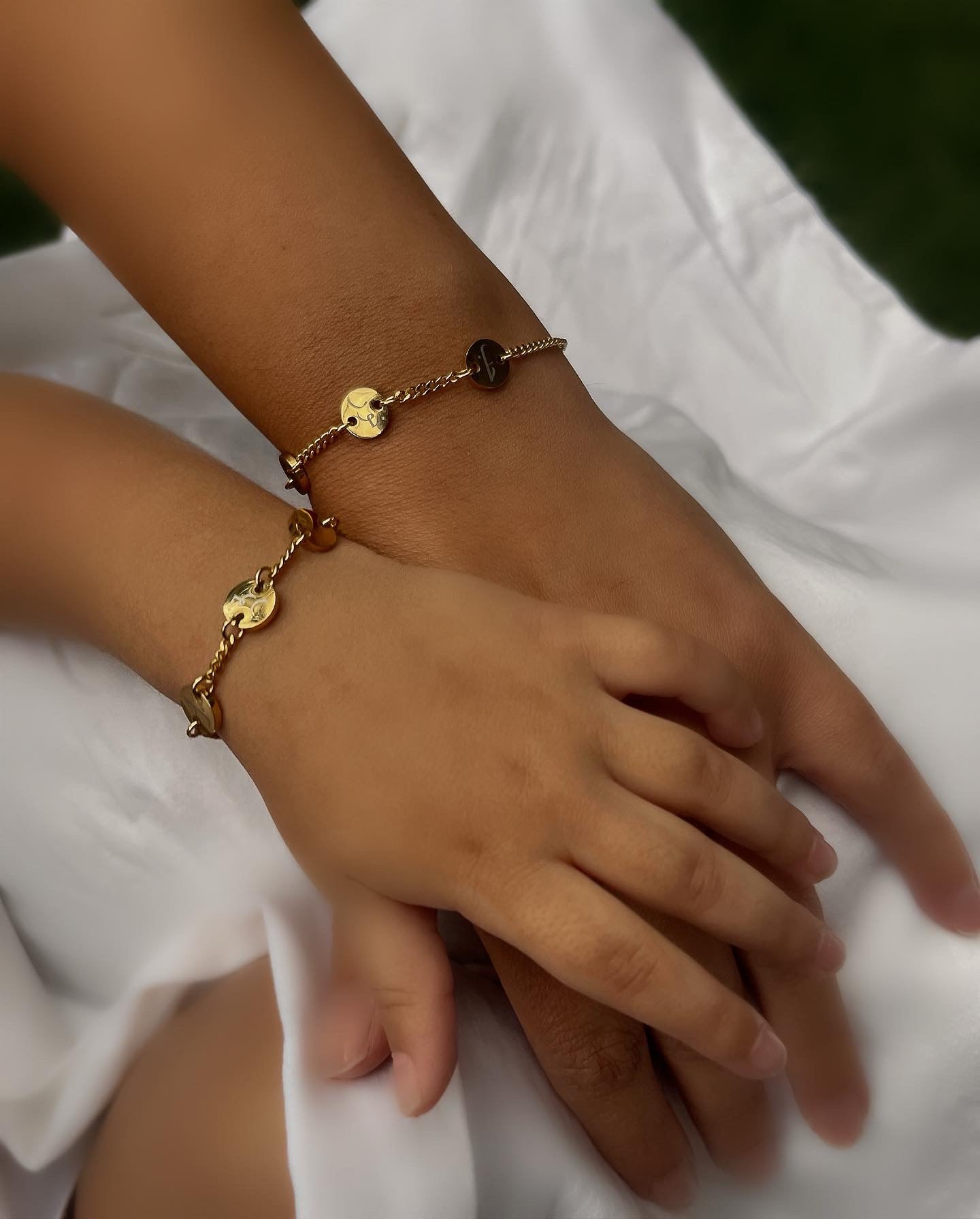 AFFIRMATION | Adult/Kids | Tarnish Free | 18ct Gold Plated Stainless Steel Disc Necklace/Bracelet