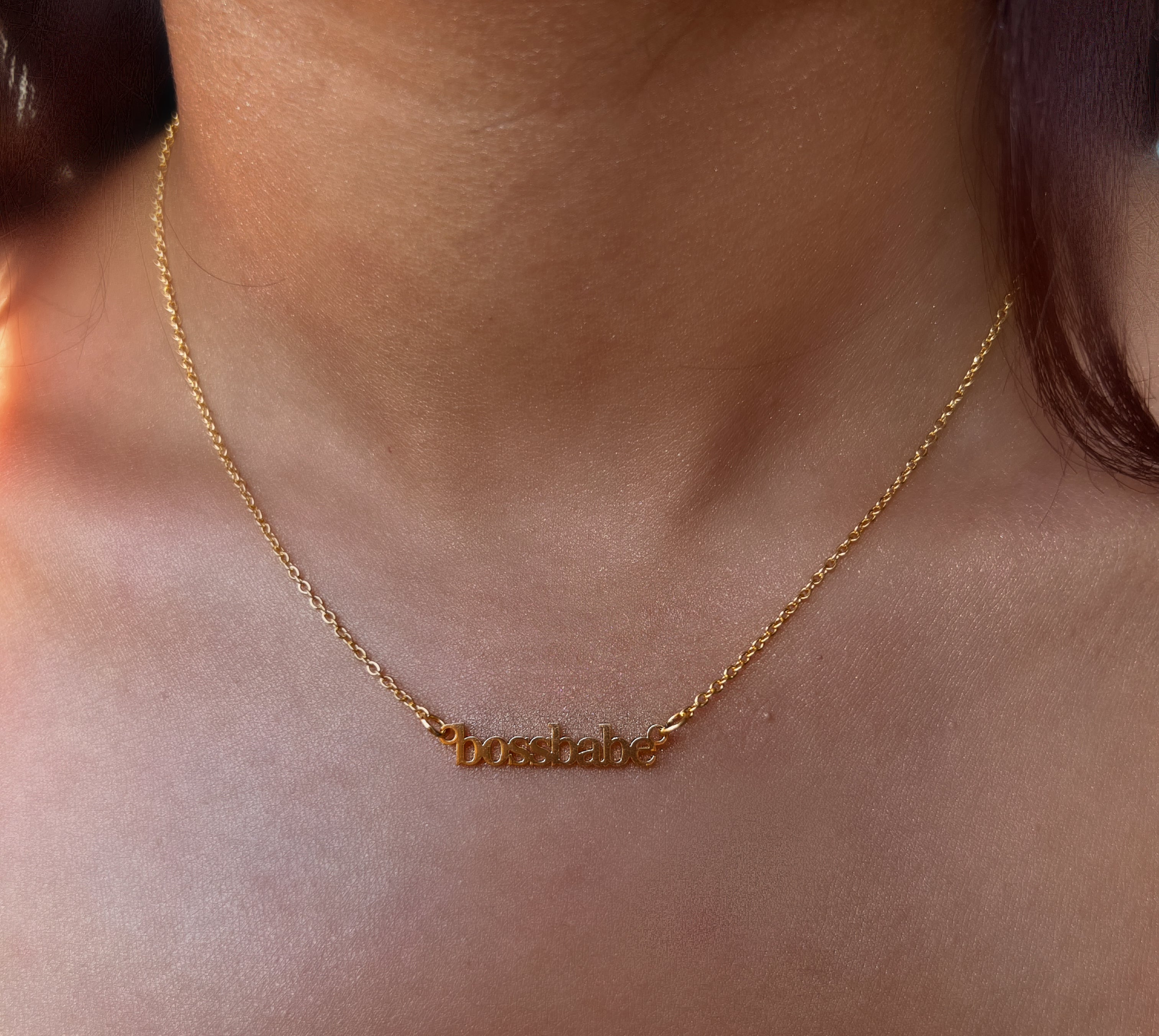 Word Necklaces | Pendant Style | Tarnish Free | 18ct Gold Plated and Stainless Steel | Superwoman/Hustler/Abundant/Beautiful/Bossbabe