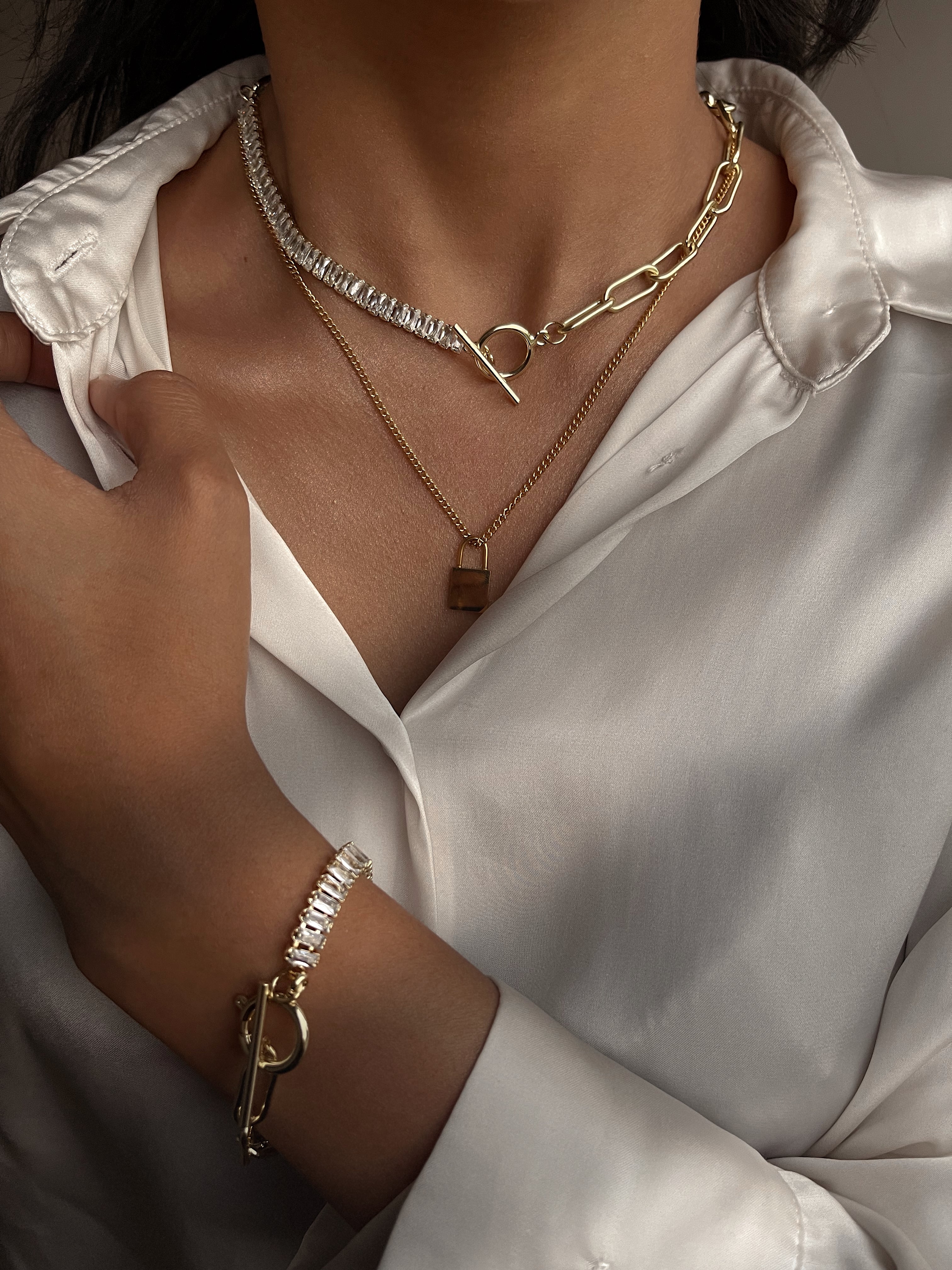 RAZ D | Tarnish Free | silver paperclip style | bestselling | necklace | bracelet