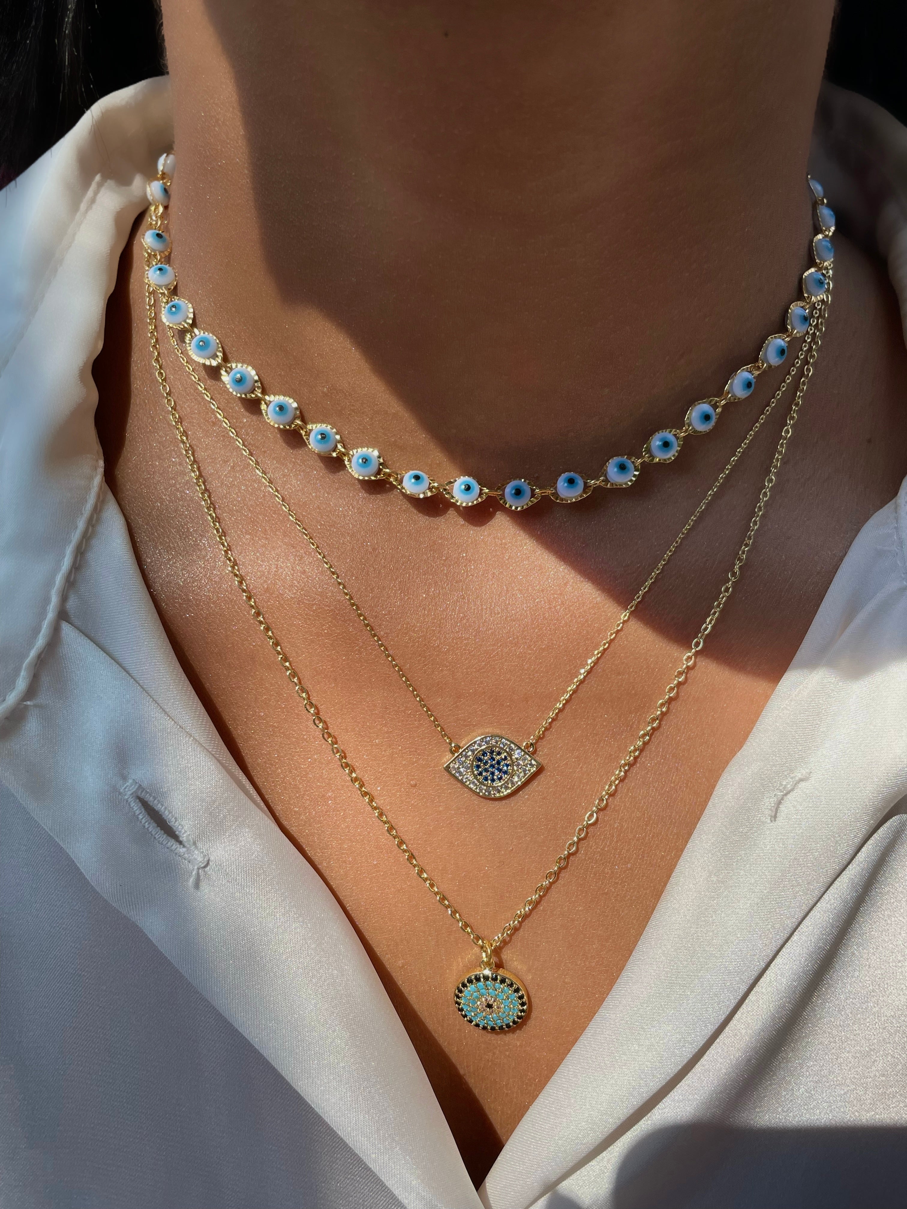 Artemis | Stainless Steel | Multi Evil Eye Necklace or Bracelet