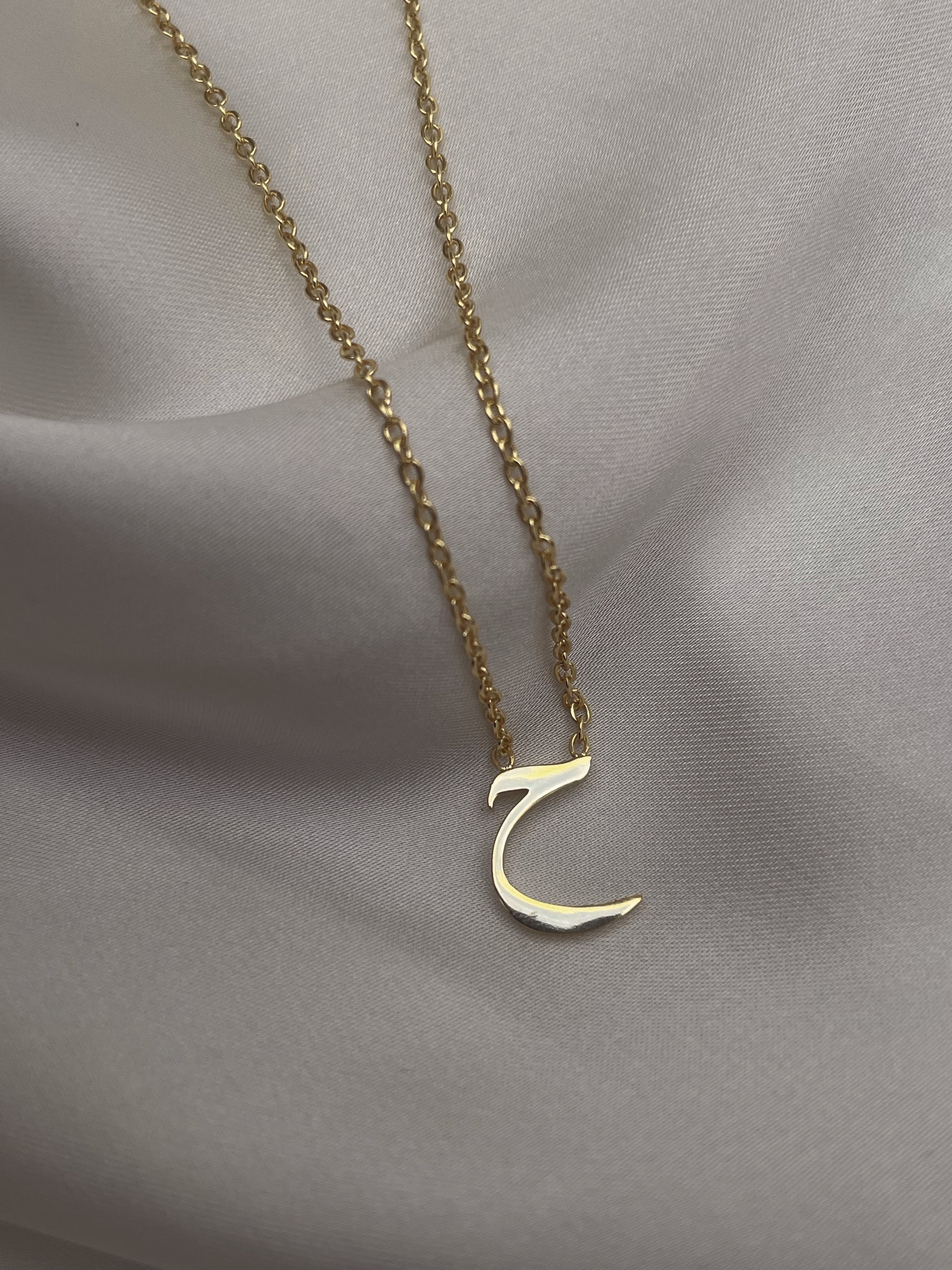 ARABIC INITIALS I Tarnish Free | Stainless Steel I 18ct gold plated I Letter Necklace