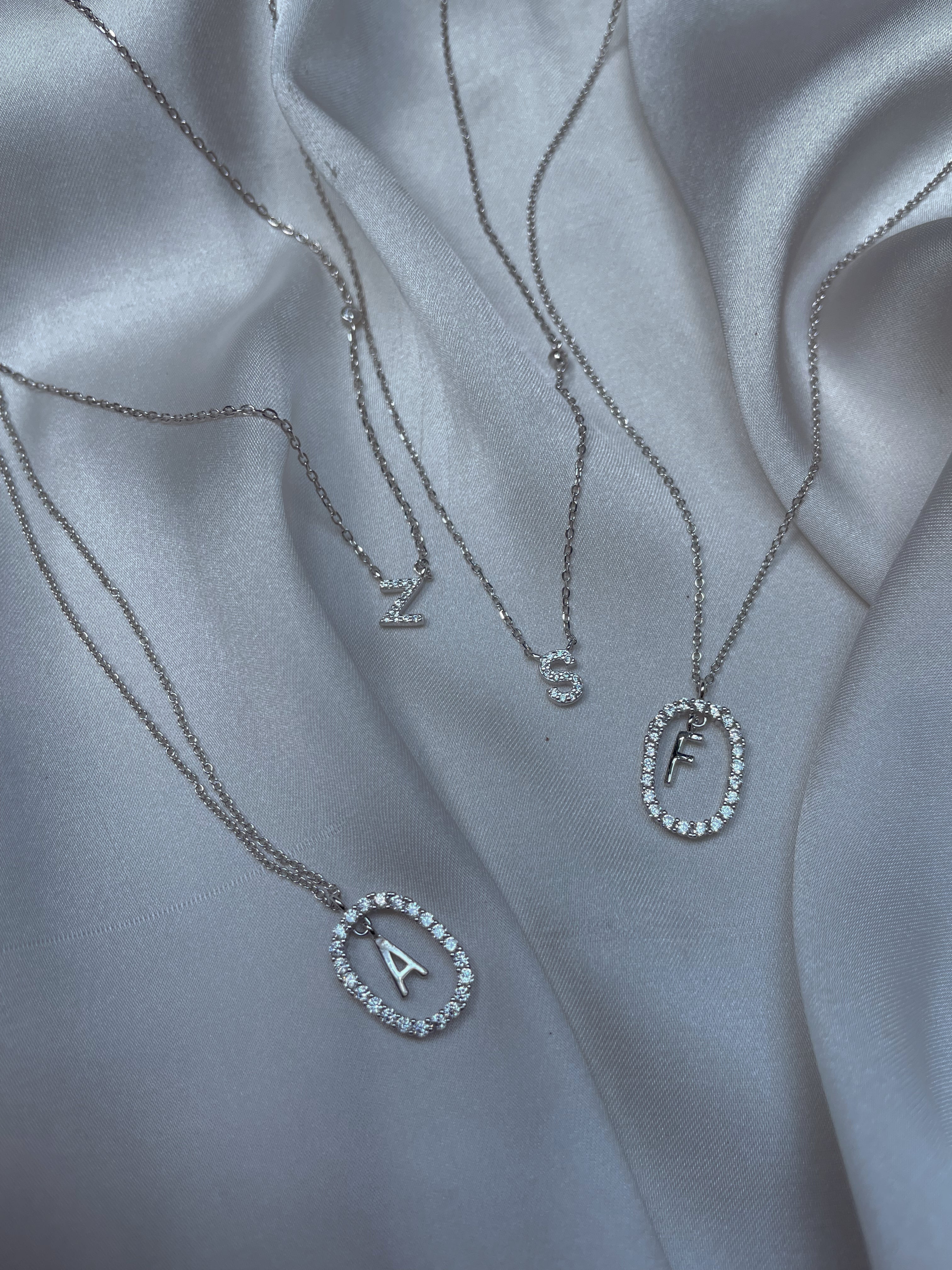 JADORE Necklace I Initial I S925 Sterling Silver I Gold/Silver I Cubic Zirconia I Letter Necklace