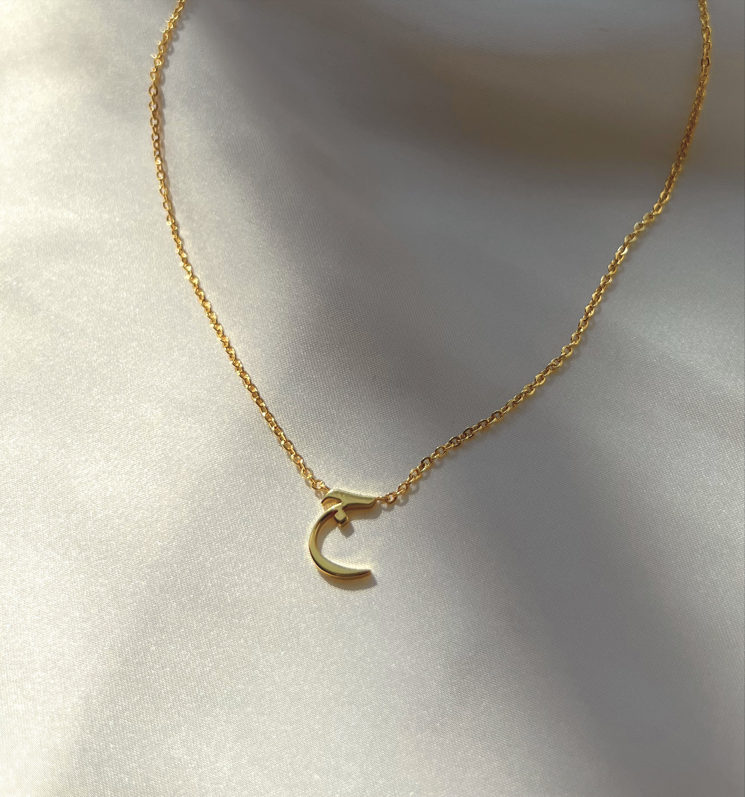 ARABIC INITIALS I Tarnish Free | Stainless Steel I 18ct gold plated I Letter Necklace