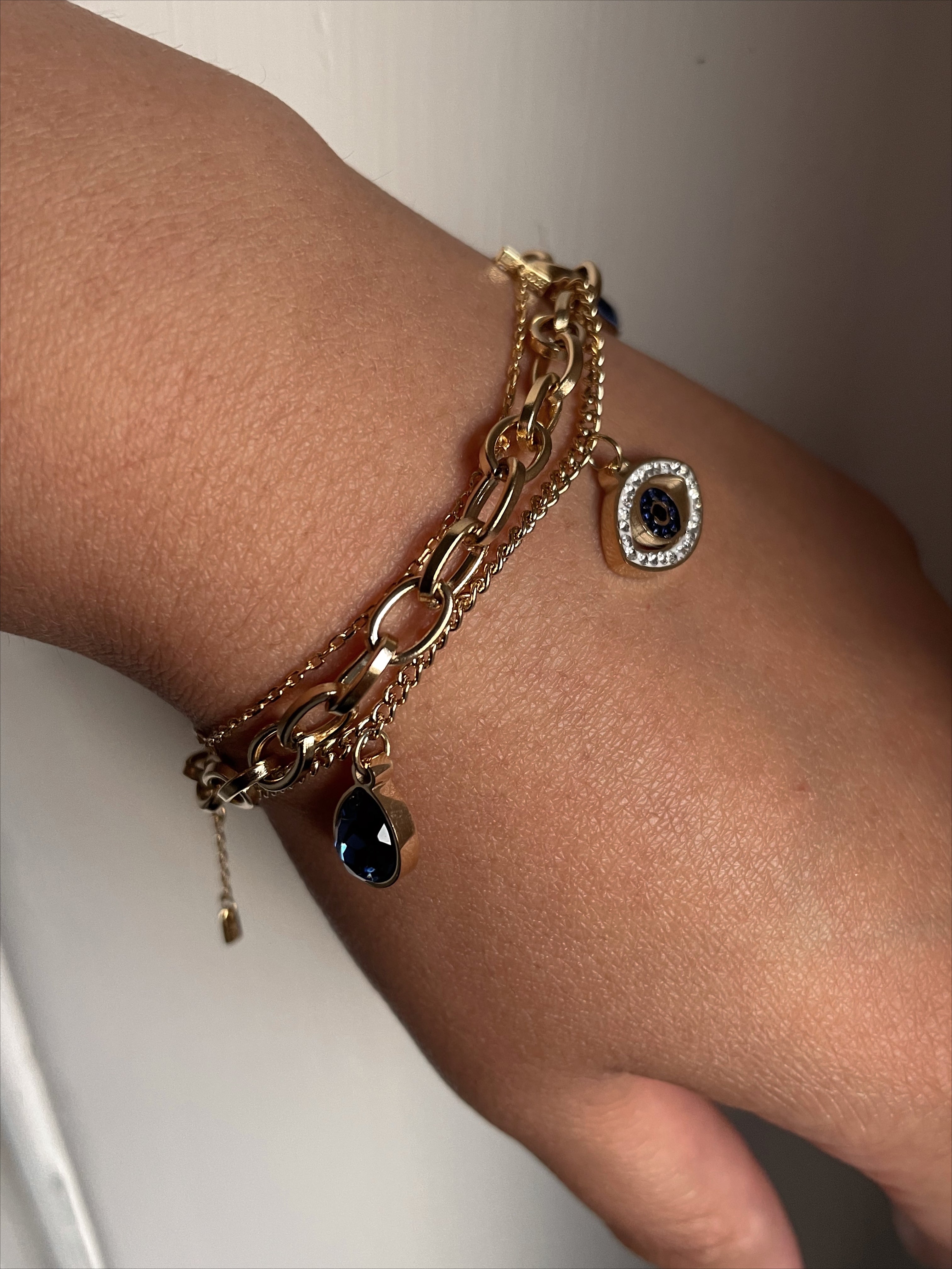 RANA | Evil Eye Charm | Stainless Steel 18k Gold/ Silver/ Rose Gold | Bracelet
