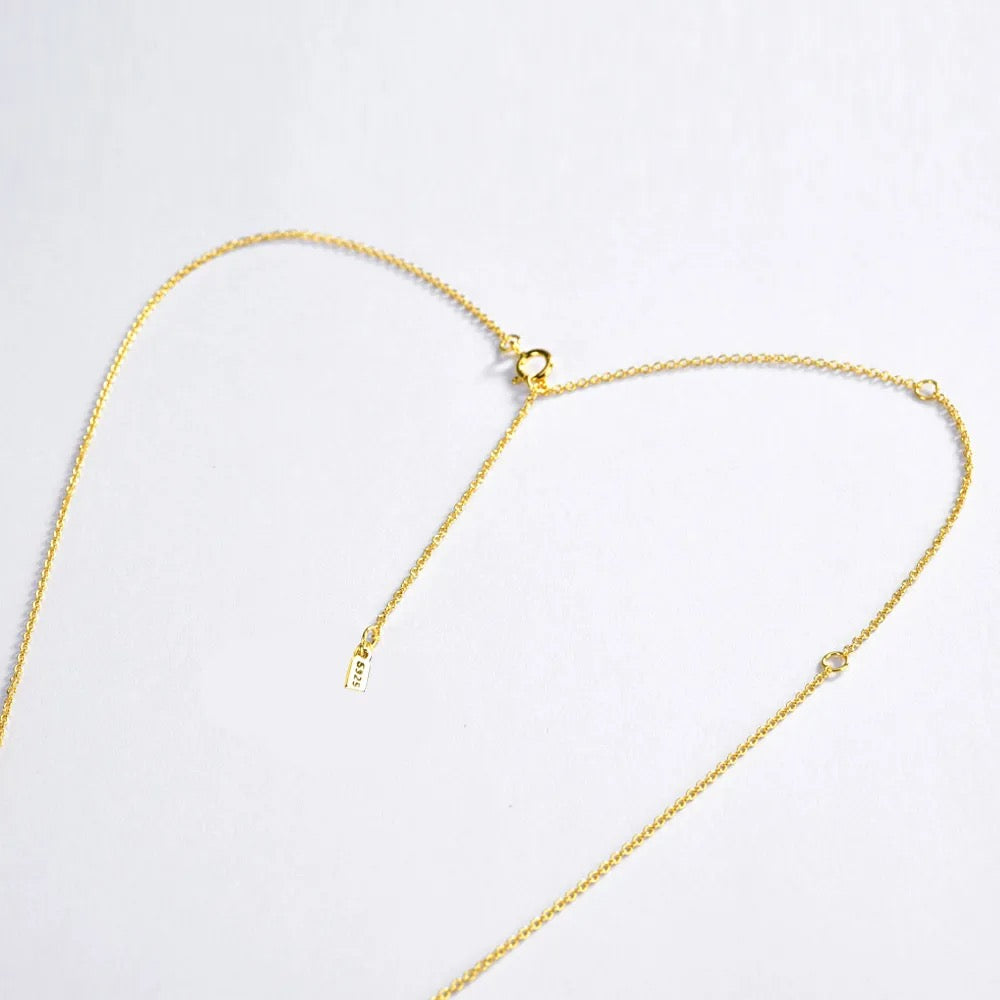 JADORE Necklace I Initial I S925 Sterling Silver I Gold/Silver I Cubic Zirconia I Letter Necklace
