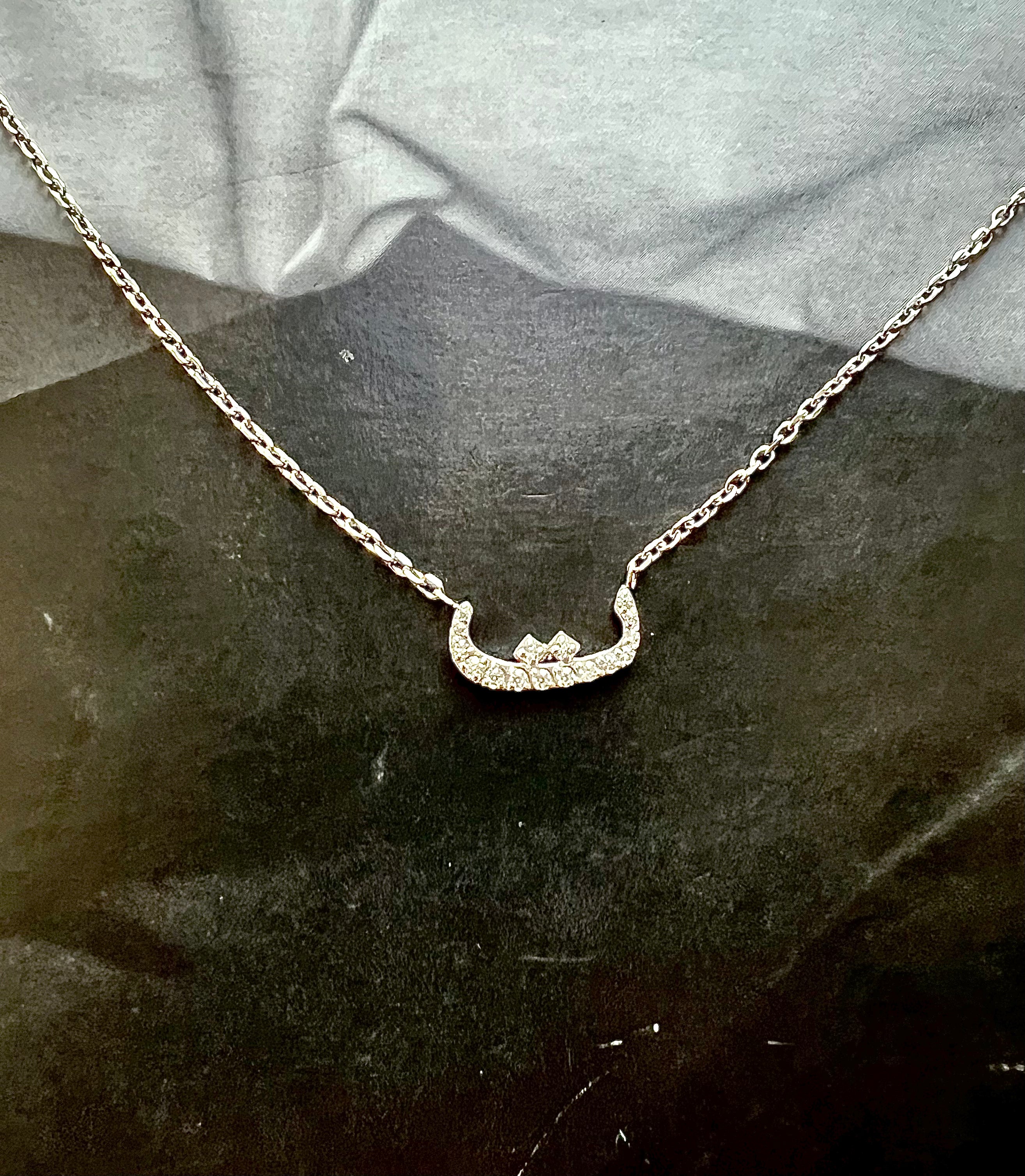 DAZZLING ARABIC INITIAL NECKLACE I Kids/Adults | Tarnish Free | Stainless Steel I 18ct gold plated Cubic Zirconia I Gold/Silver