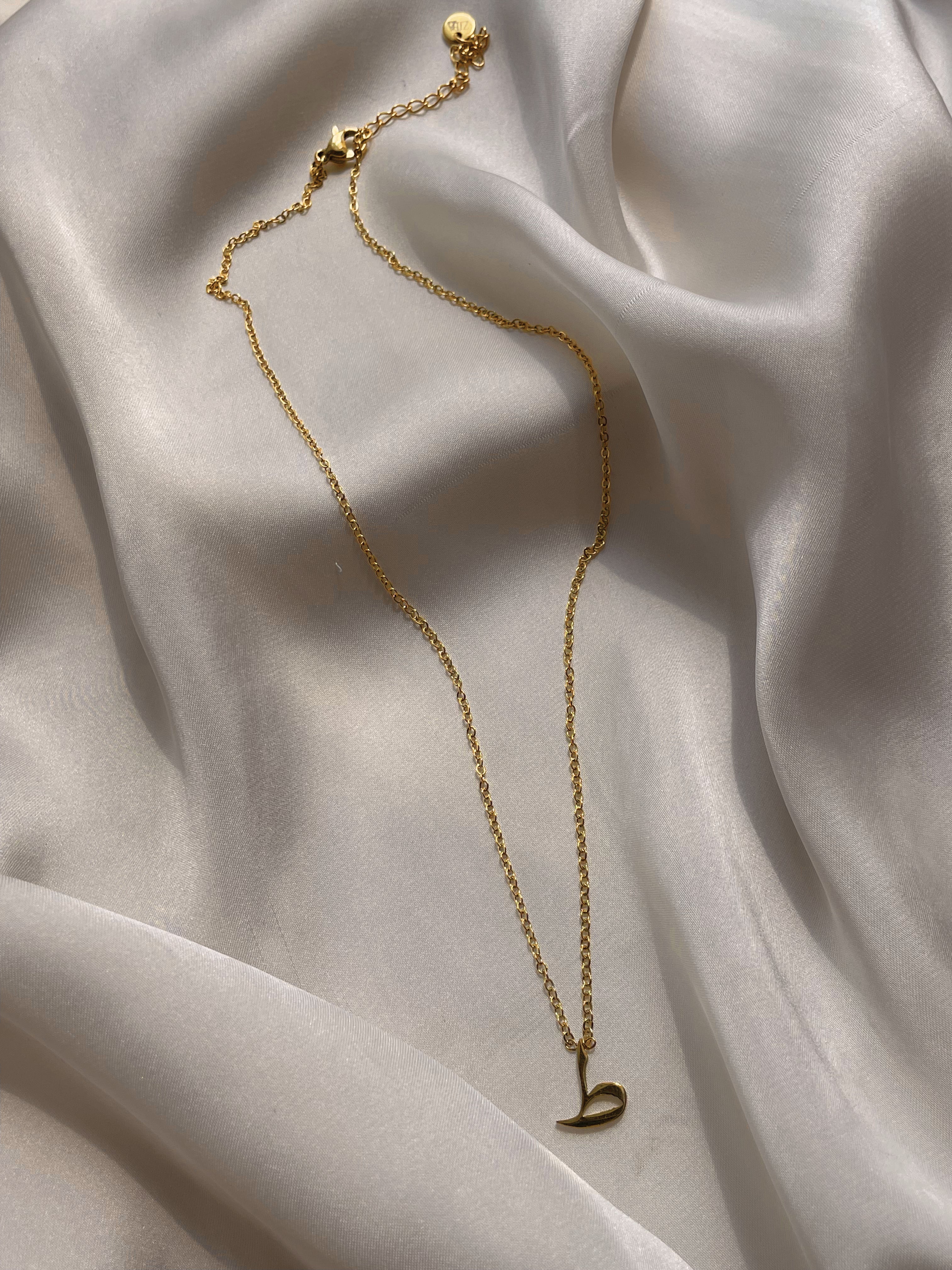 ARABIC INITIALS I Tarnish Free | Stainless Steel I 18ct gold plated I Letter Necklace