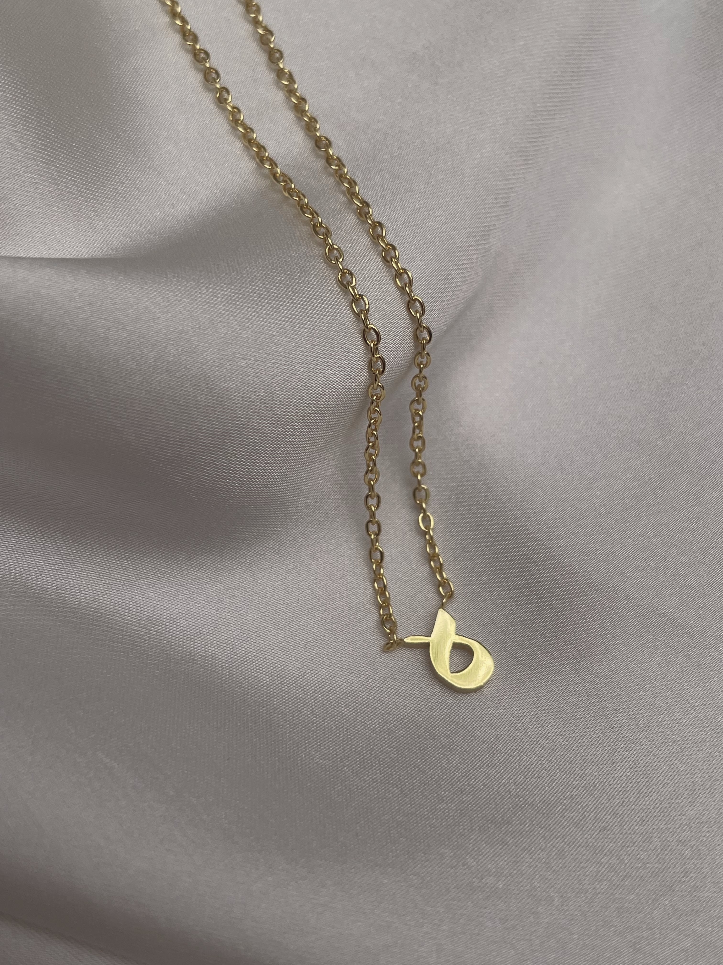 ARABIC INITIALS I Tarnish Free | Stainless Steel I 18ct gold plated I Letter Necklace
