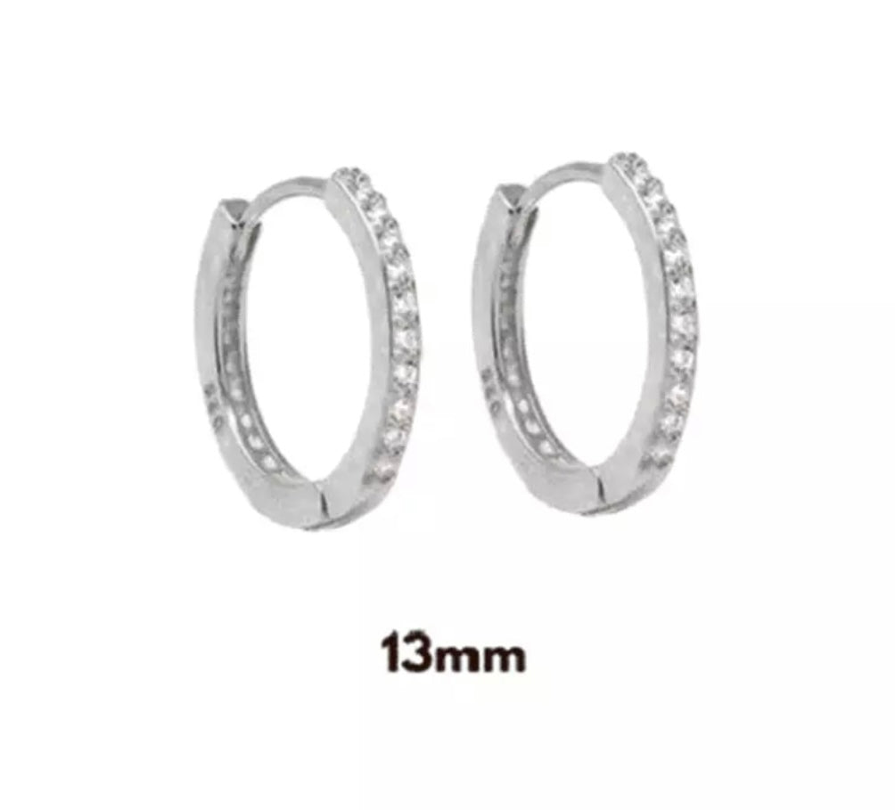 DERIKA| Huggies| S925 Sterling Silver I 18ct Gold Plated I Cubic Zirconia