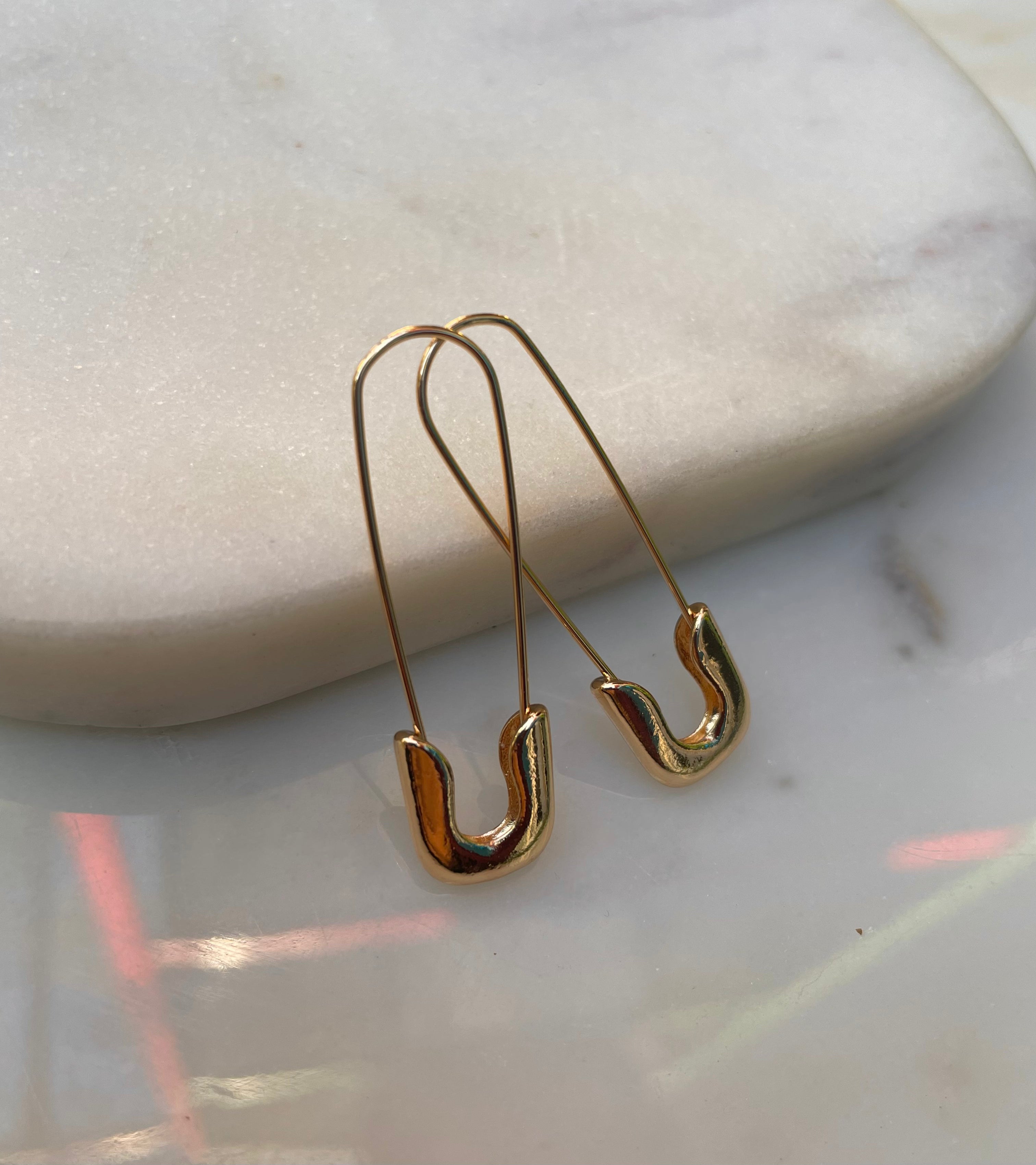 DIXIE | Jewel Encrusted Safety Pin Earrings