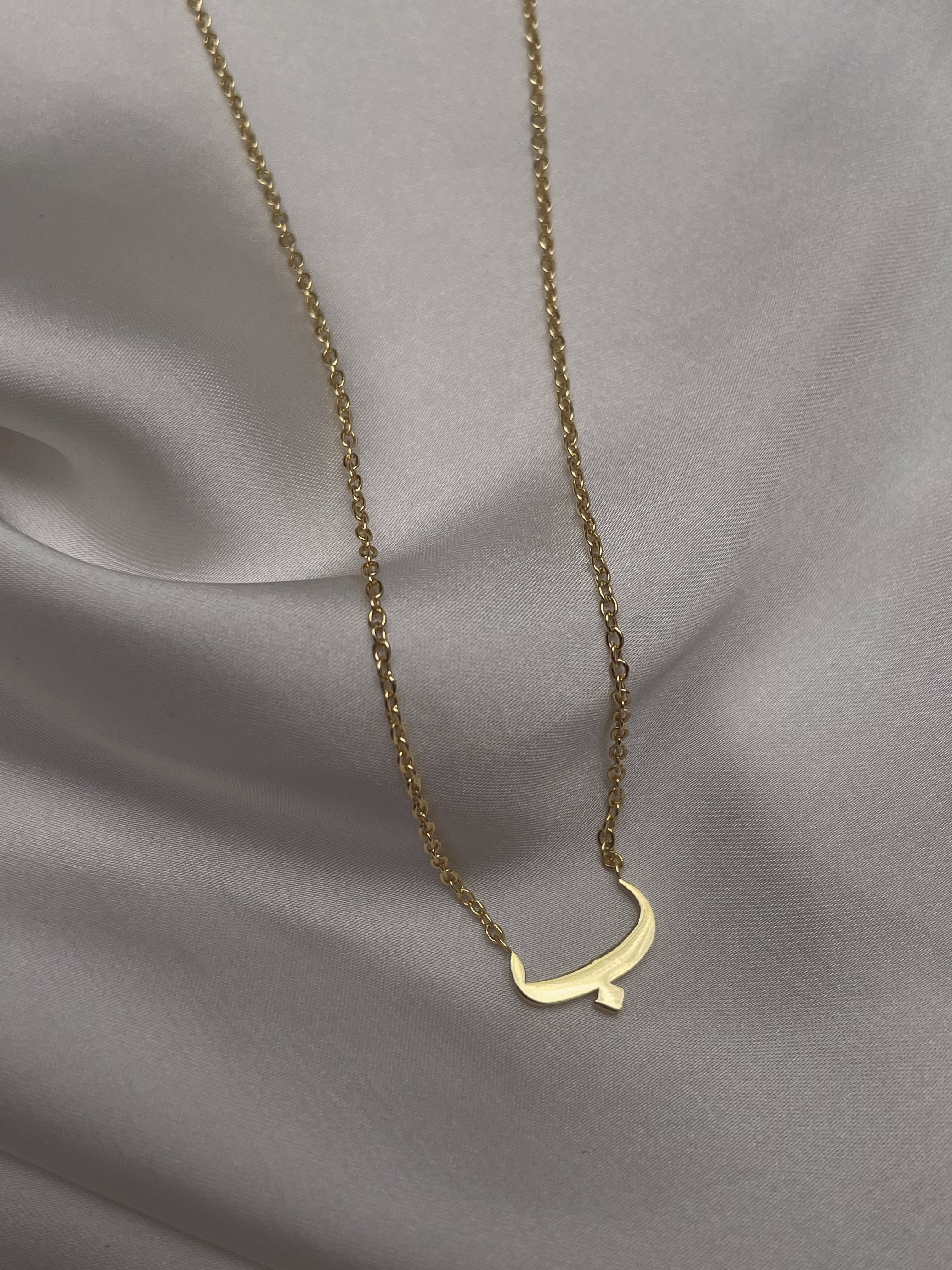 ARABIC INITIALS I Tarnish Free | Stainless Steel I 18ct gold plated I Letter Necklace