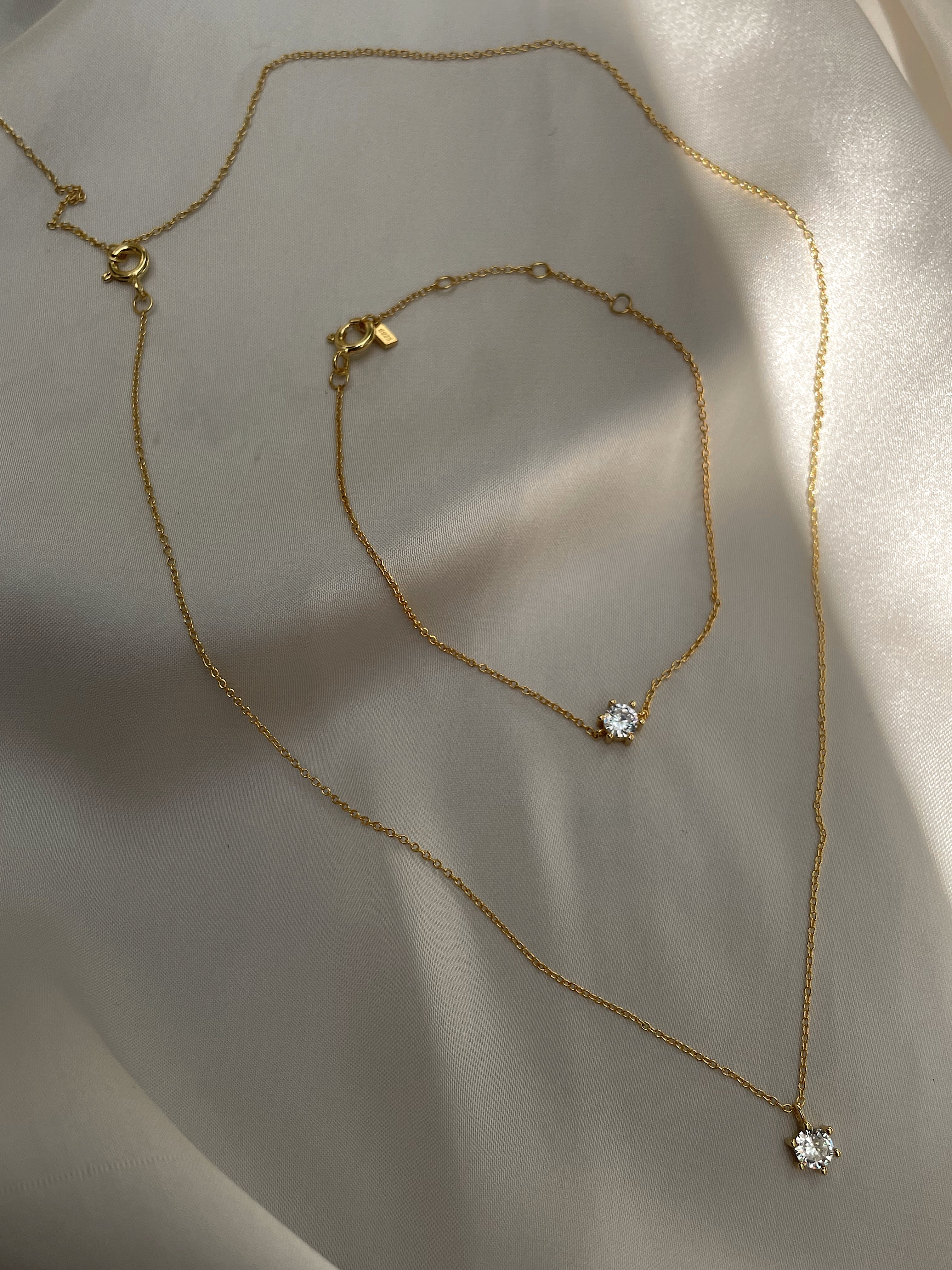 PARIS | Tarnish Free | S925 Sterling Silver I 18ct gold plated I Cubic Zirconia I Pendant Necklace/Bracelet