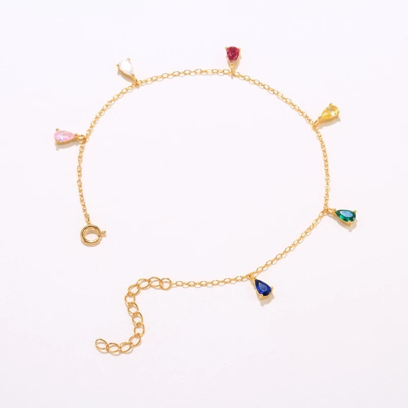 LANGKAWI | S925 Sterling Silver 18ct gold plated Dainty Drop Bracelet