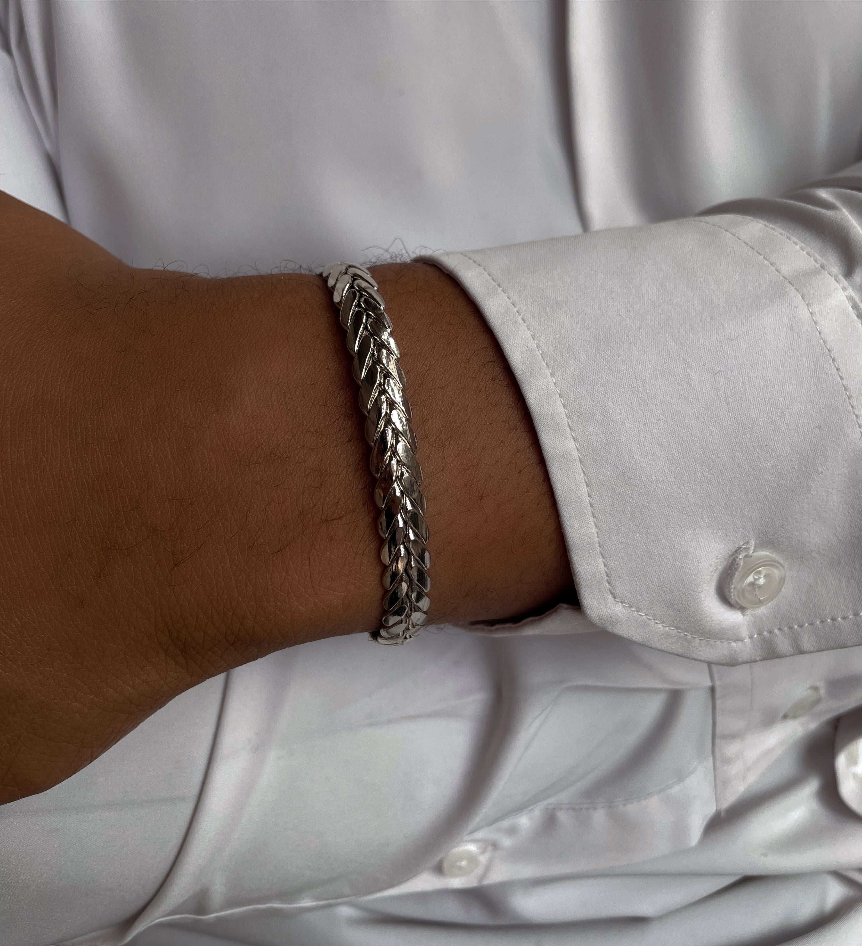DRIP | ZibaMan | Silver/Black Woven Cuff | Tarnish-Free