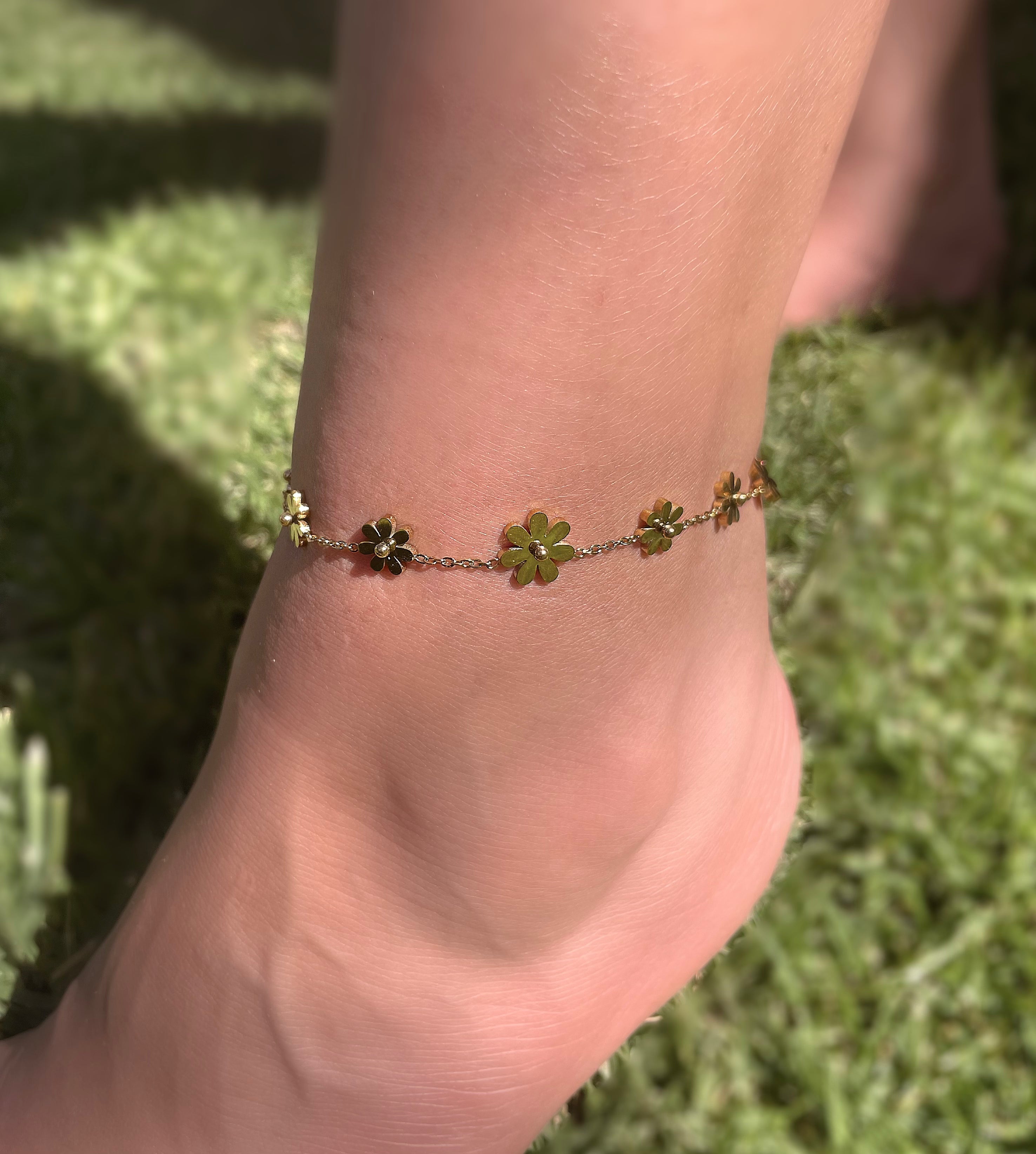 FLOWER POWER | Tarnish-Free | Anklet