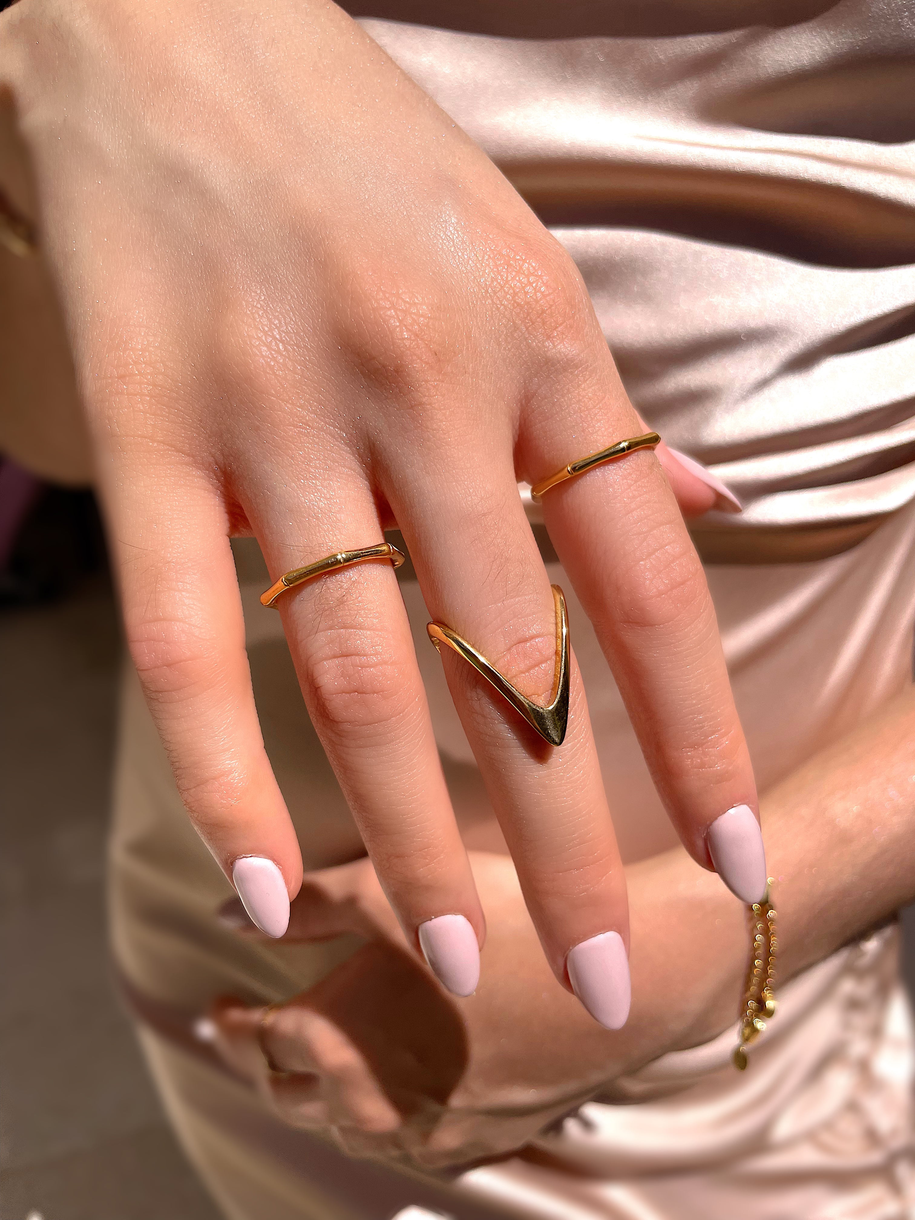 FLUID RING | Tarnish Free | Golden Ring