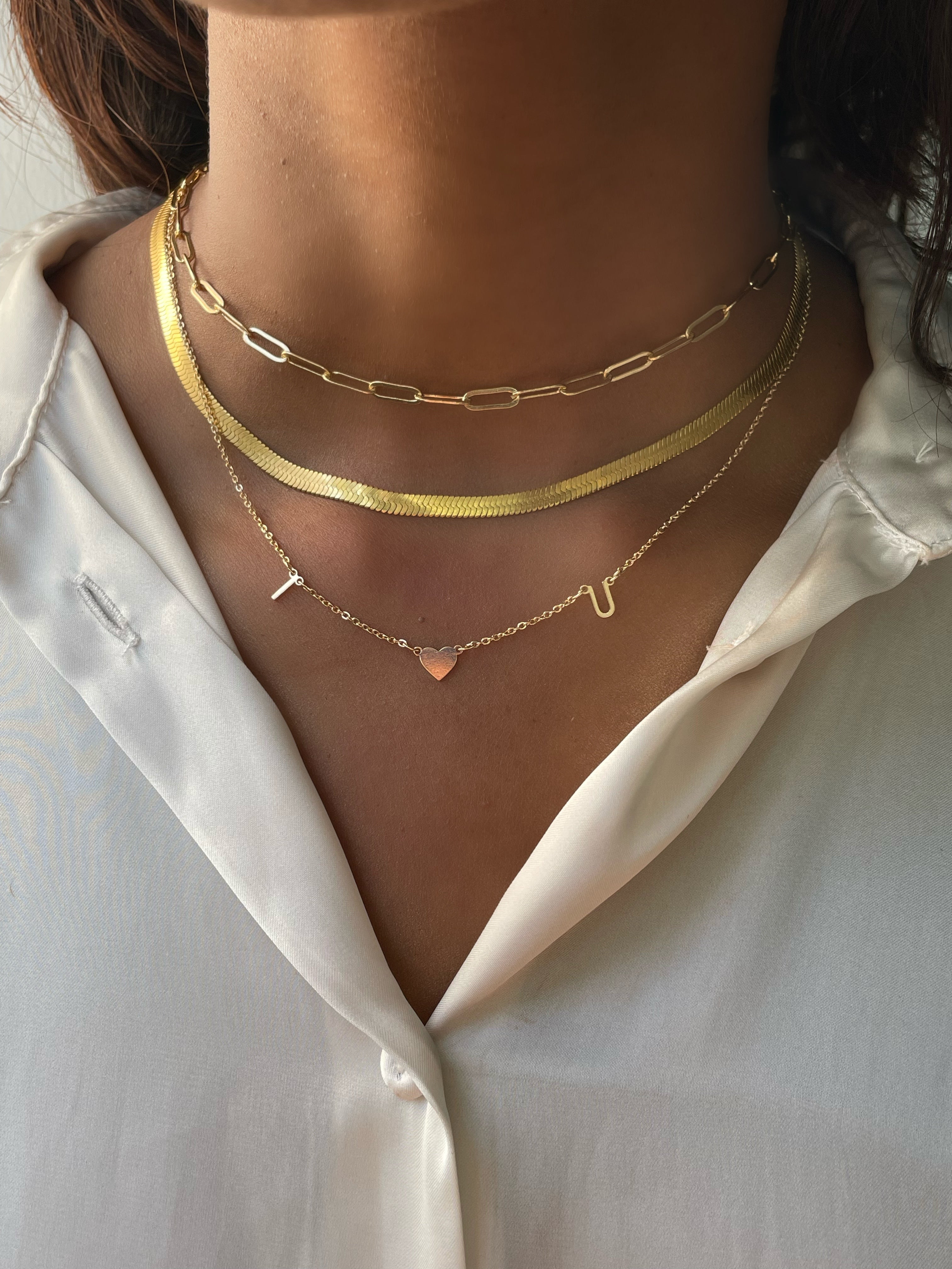 Candy Gold/silver Steel Snake Chain 4mm 36cm