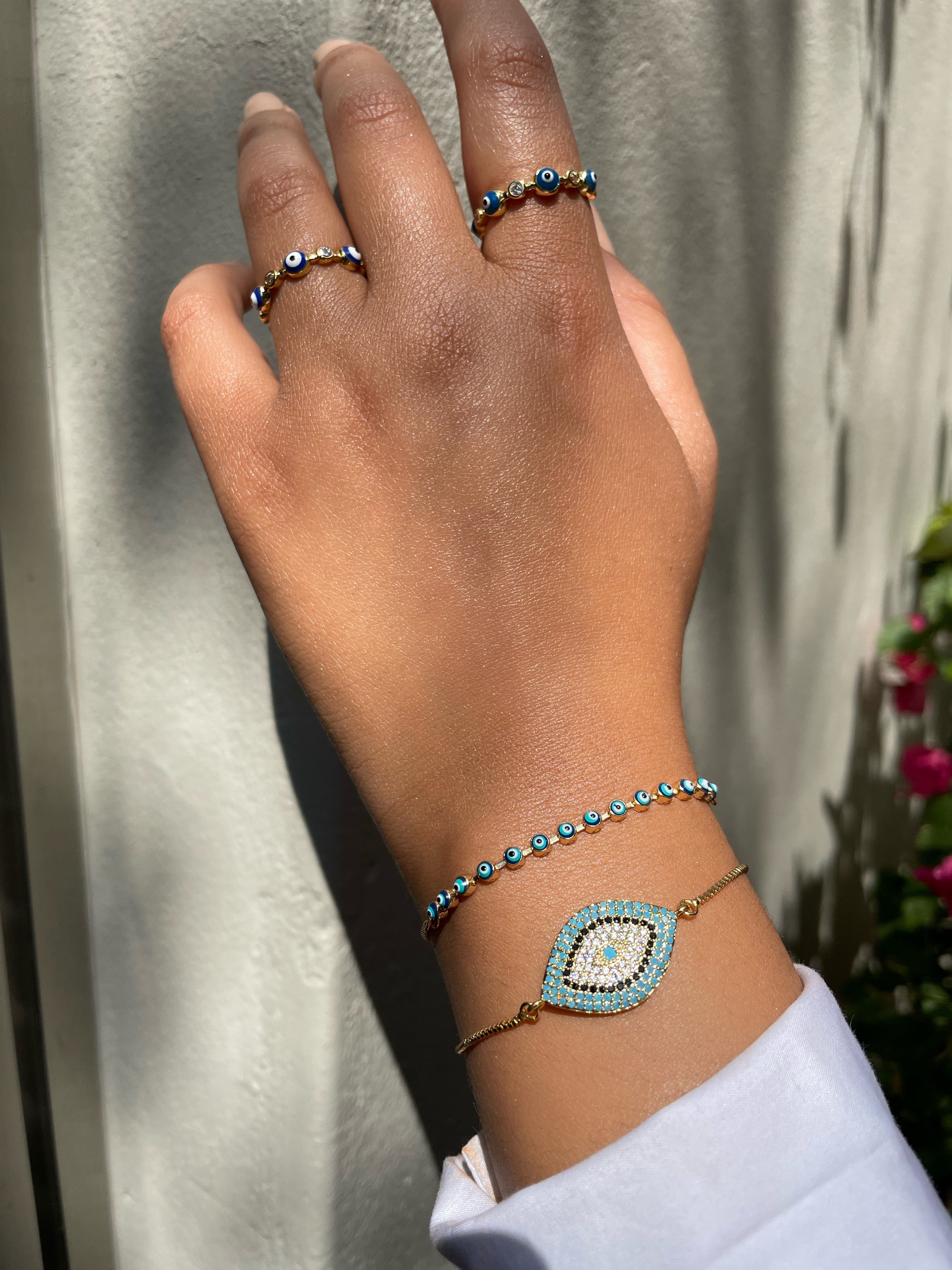 Adira | Evil Eye Adjustable Ring