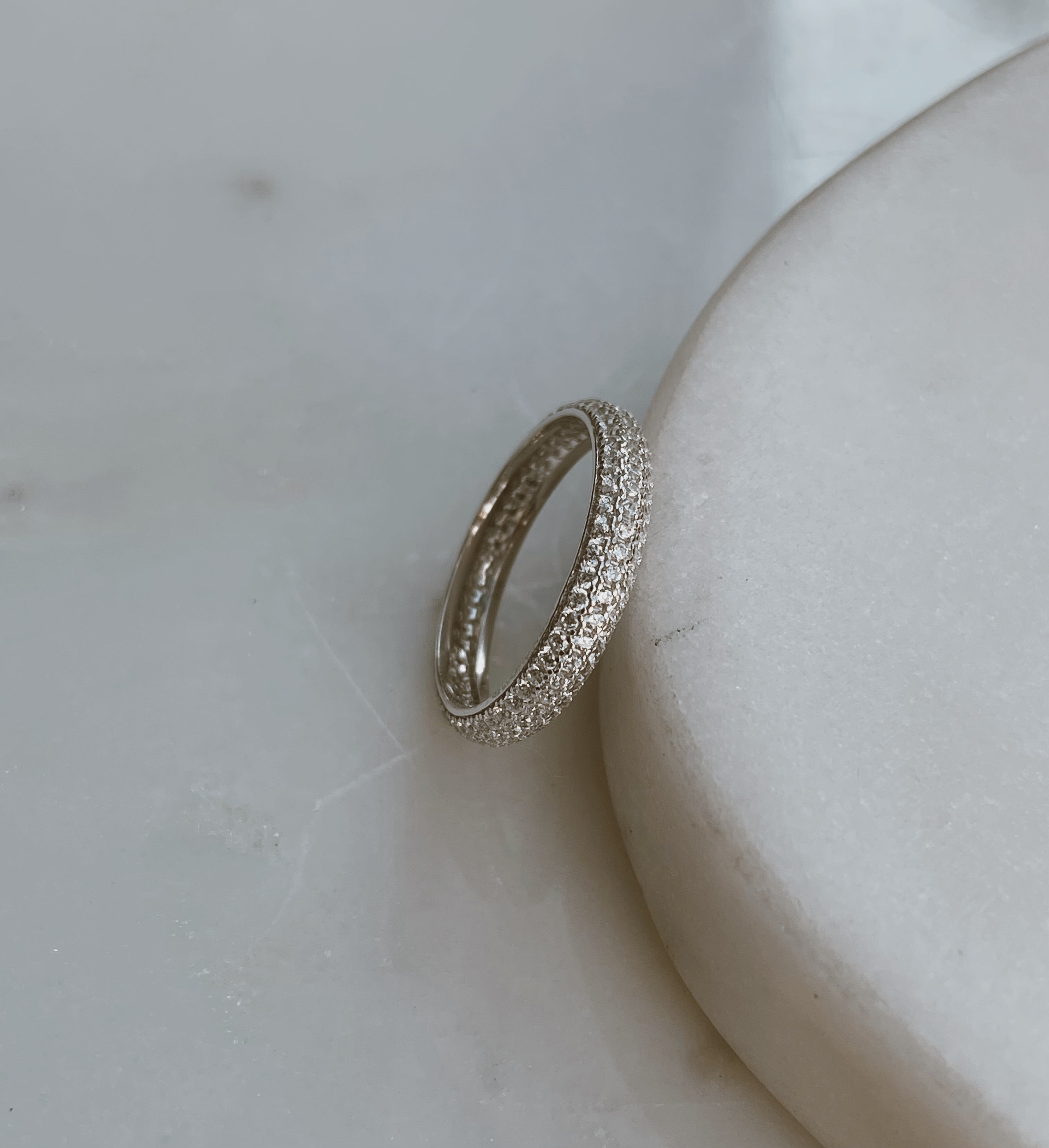 VIOLETTA | S925 Sterling Silver I 18k Gold/Platinum Plated I Cubic Zirconia Pave Ring
