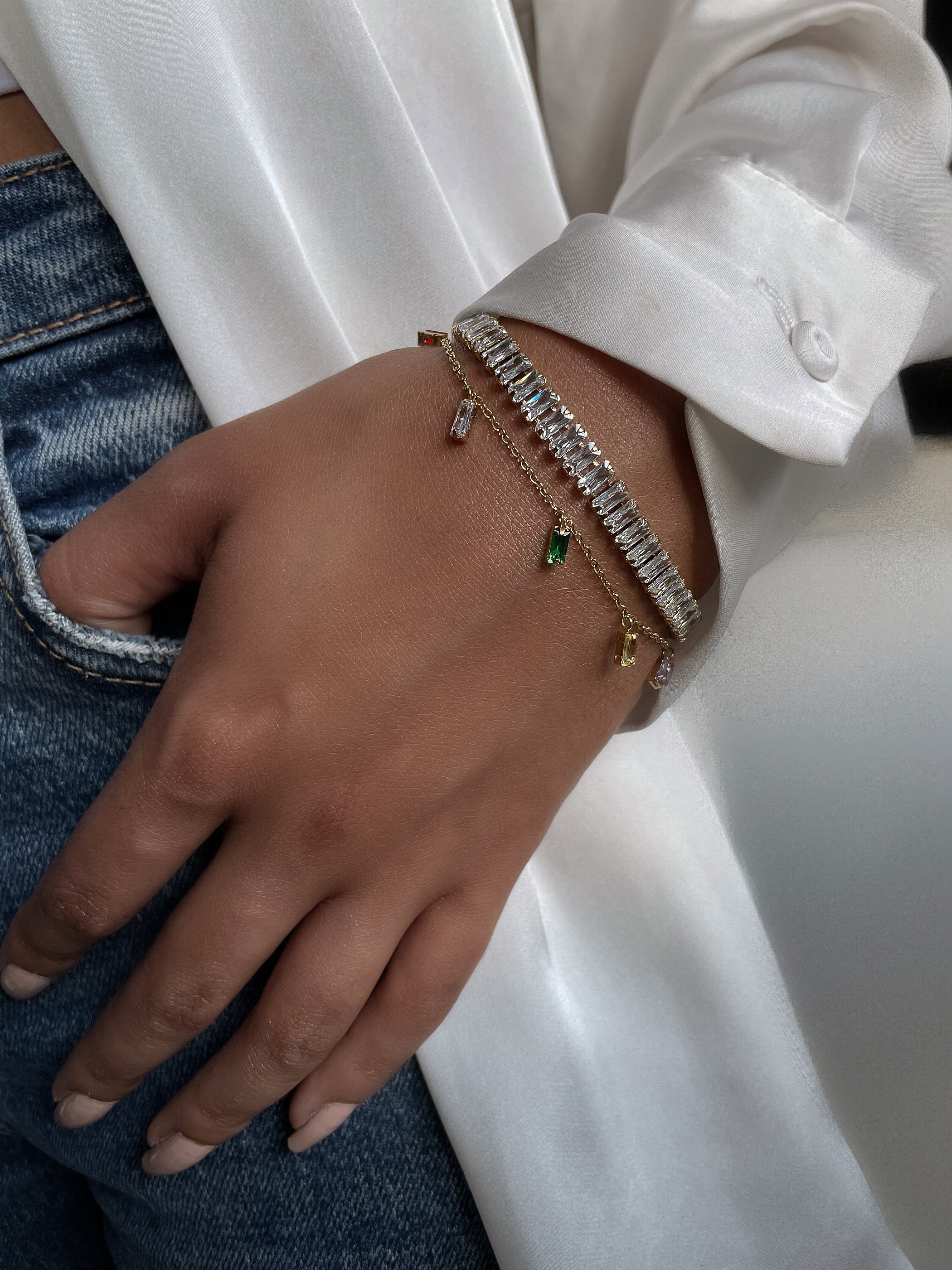 Santorini | Multi-Colour Drop Necklace/Bracelet | Tarnish-Free