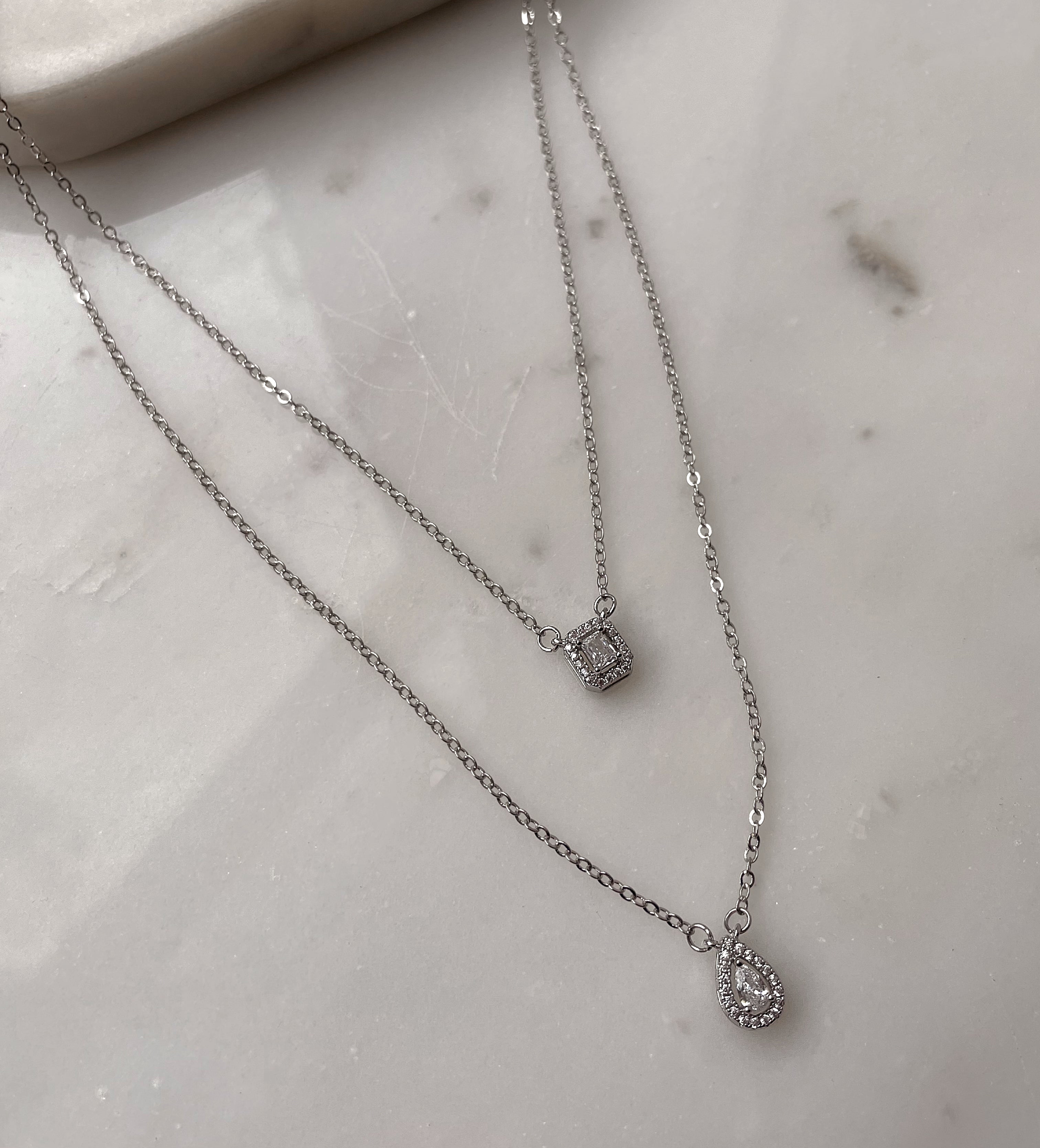 CASSIDY | Double Layer Luxury Necklace | AAA Grade Cubic Zirconia