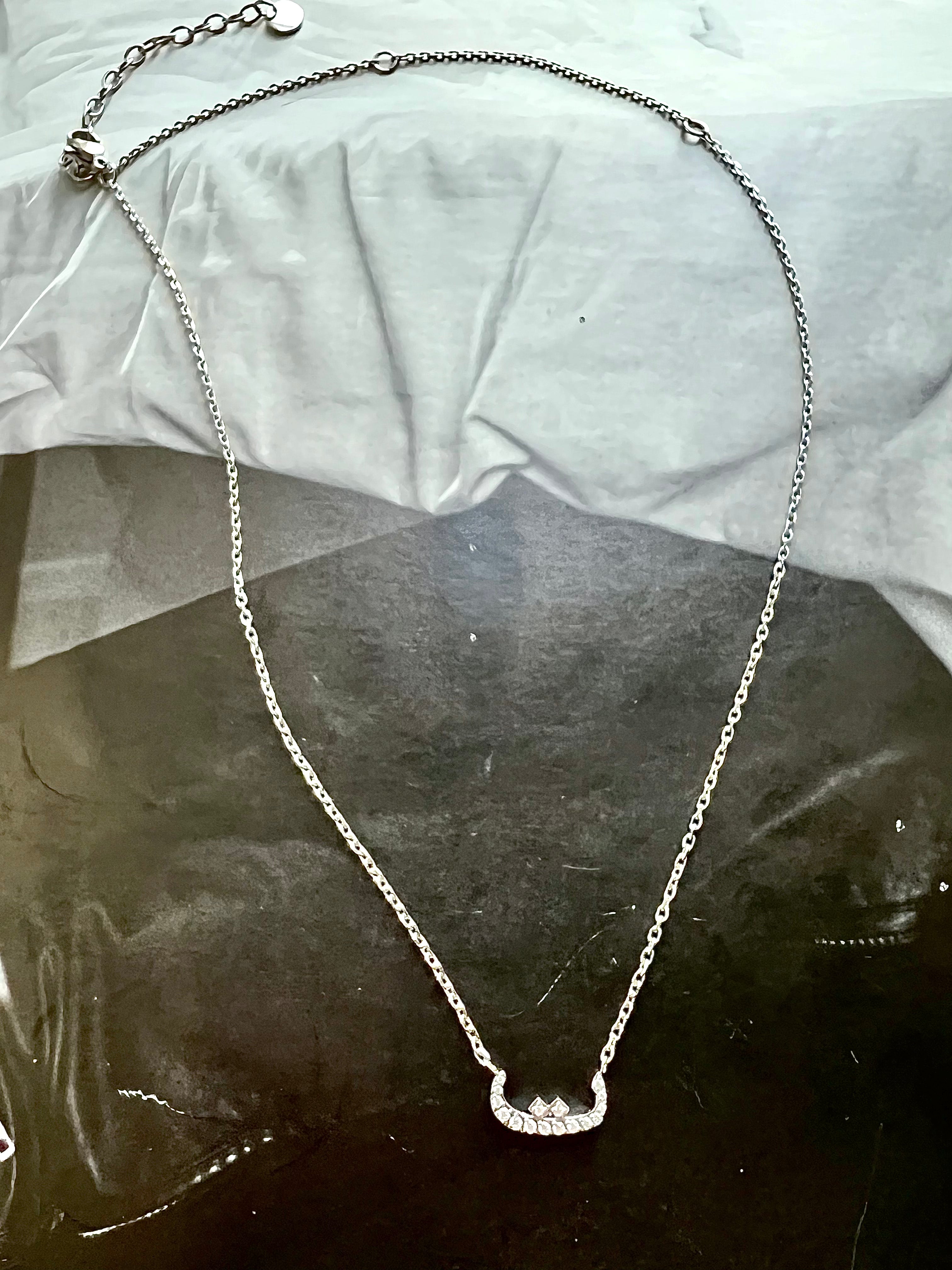 DAZZLING ARABIC INITIAL NECKLACE I Kids/Adults | Tarnish Free | Stainless Steel I 18ct gold plated Cubic Zirconia I Gold/Silver