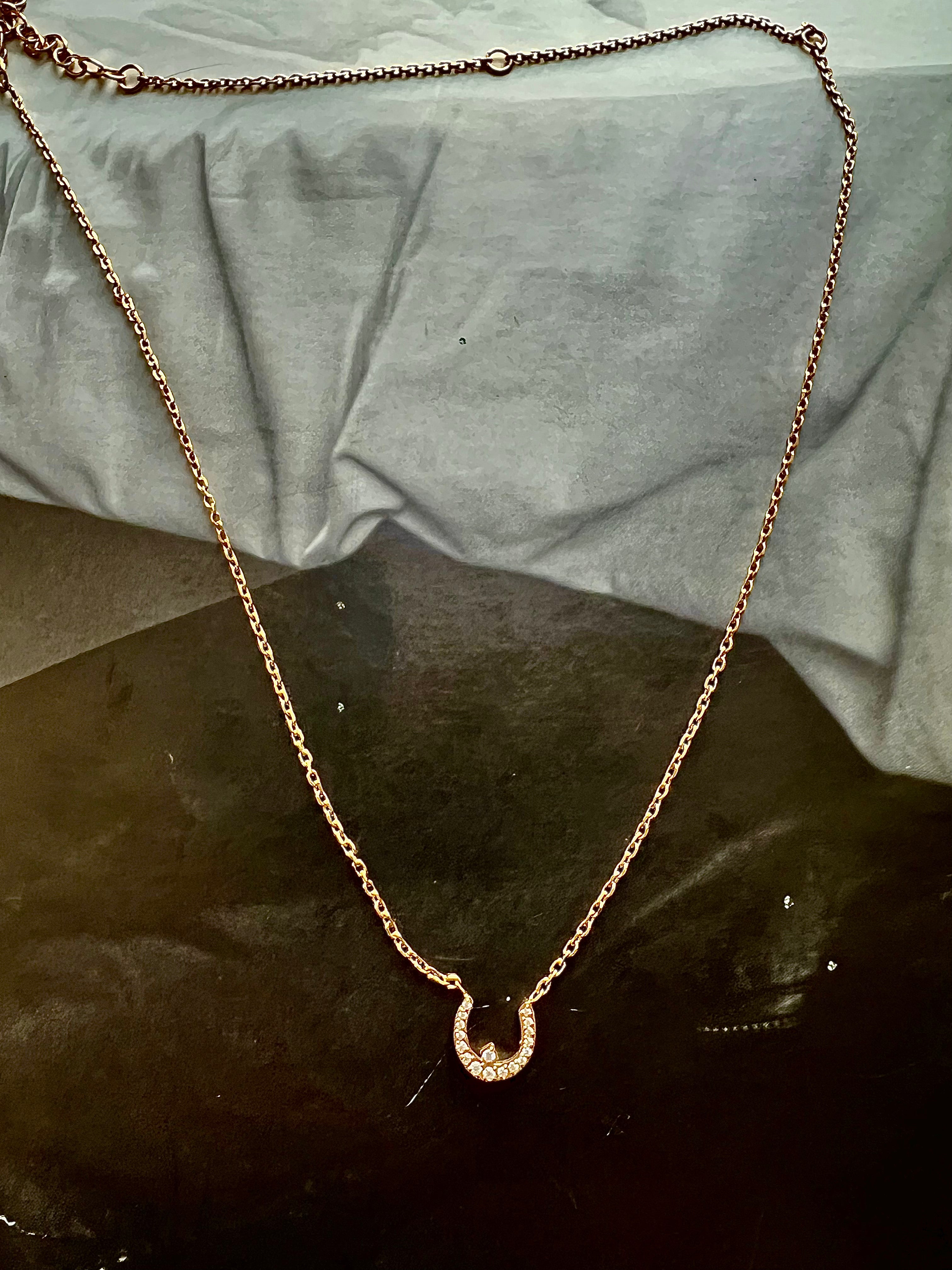 DAZZLING ARABIC INITIAL NECKLACE I Kids/Adults | Tarnish Free | Stainless Steel I 18ct gold plated Cubic Zirconia I Gold/Silver