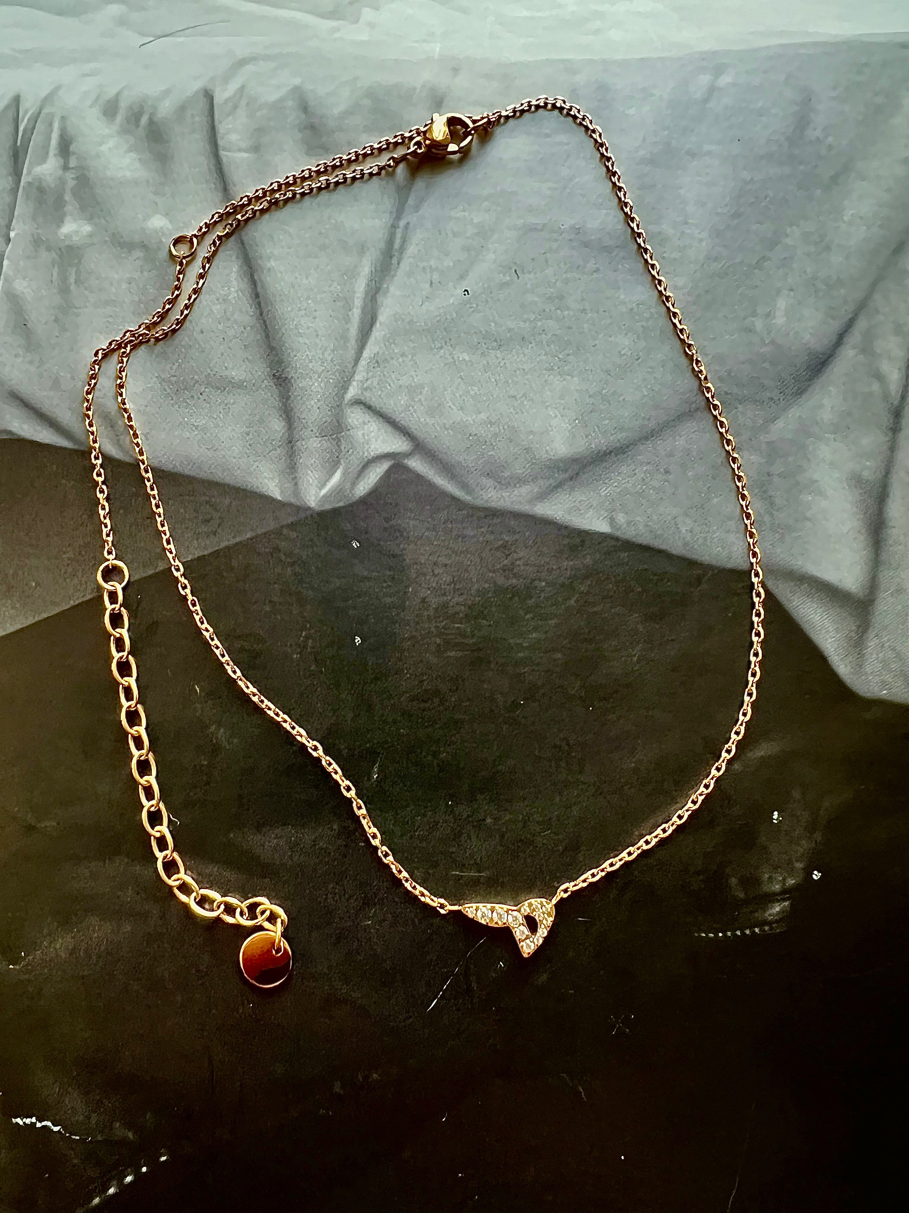 DAZZLING ARABIC INITIAL NECKLACE I Kids/Adults | Tarnish Free | Stainless Steel I 18ct gold plated Cubic Zirconia I Gold/Silver