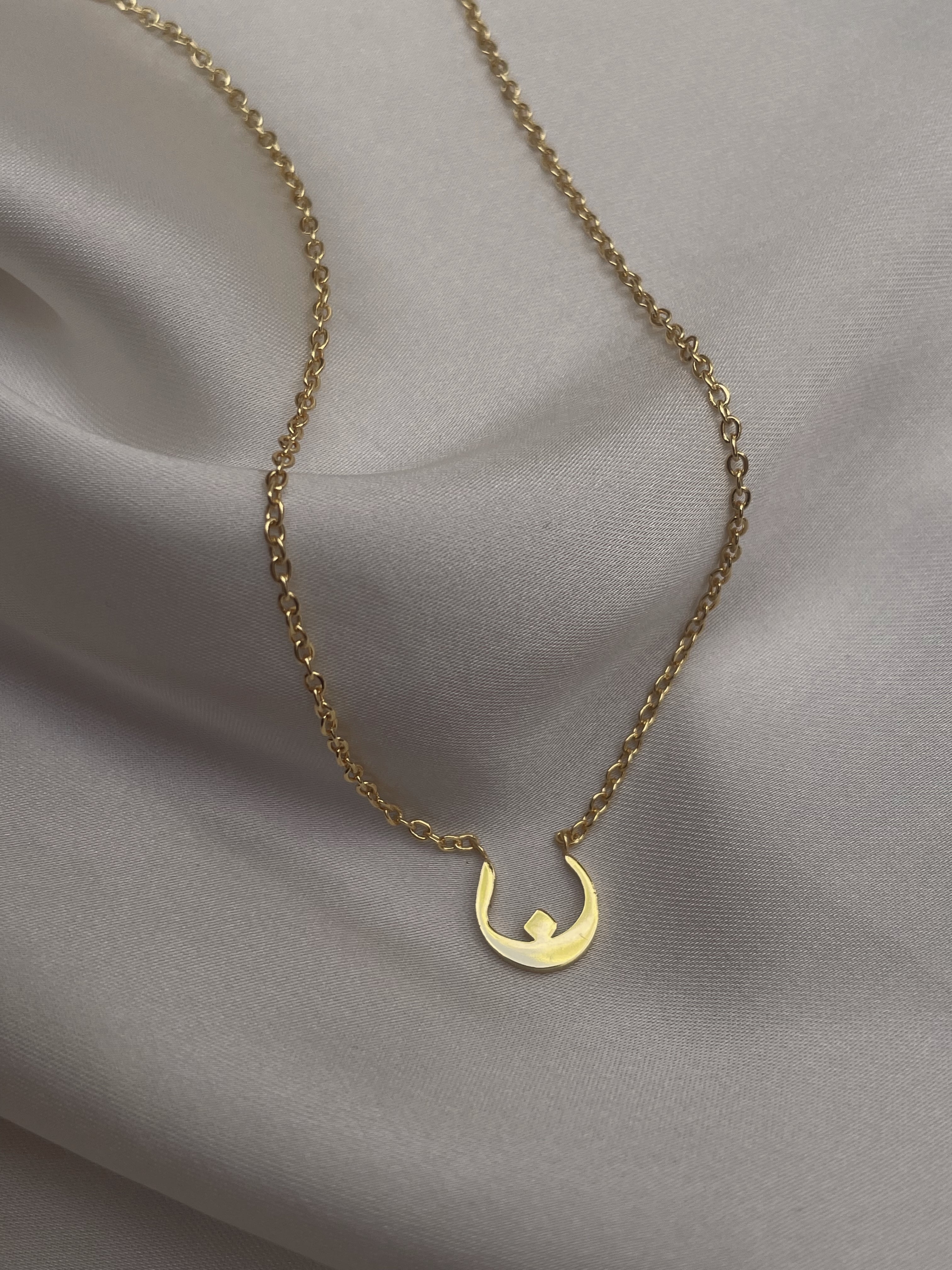 ARABIC INITIALS I Tarnish Free | Stainless Steel I 18ct gold plated I Letter Necklace