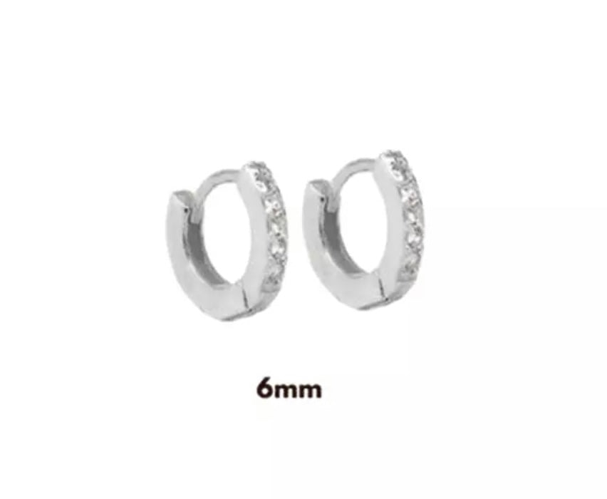 DERIKA| Huggies| S925 Sterling Silver I 18ct Gold Plated I Cubic Zirconia