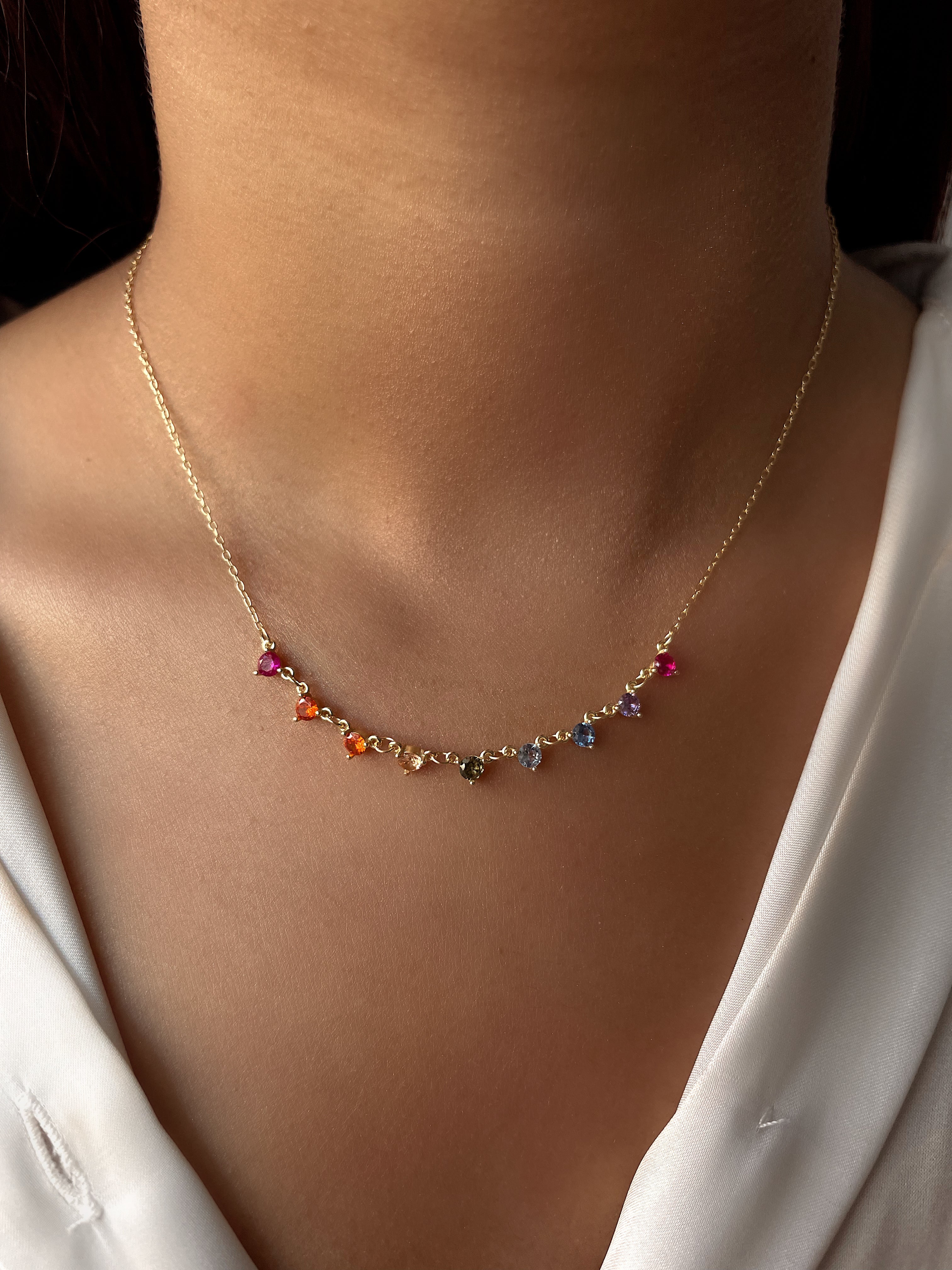 NAAYLA | S925 Sterling Silver 18ct gold plated Dainty Drop Necklace
