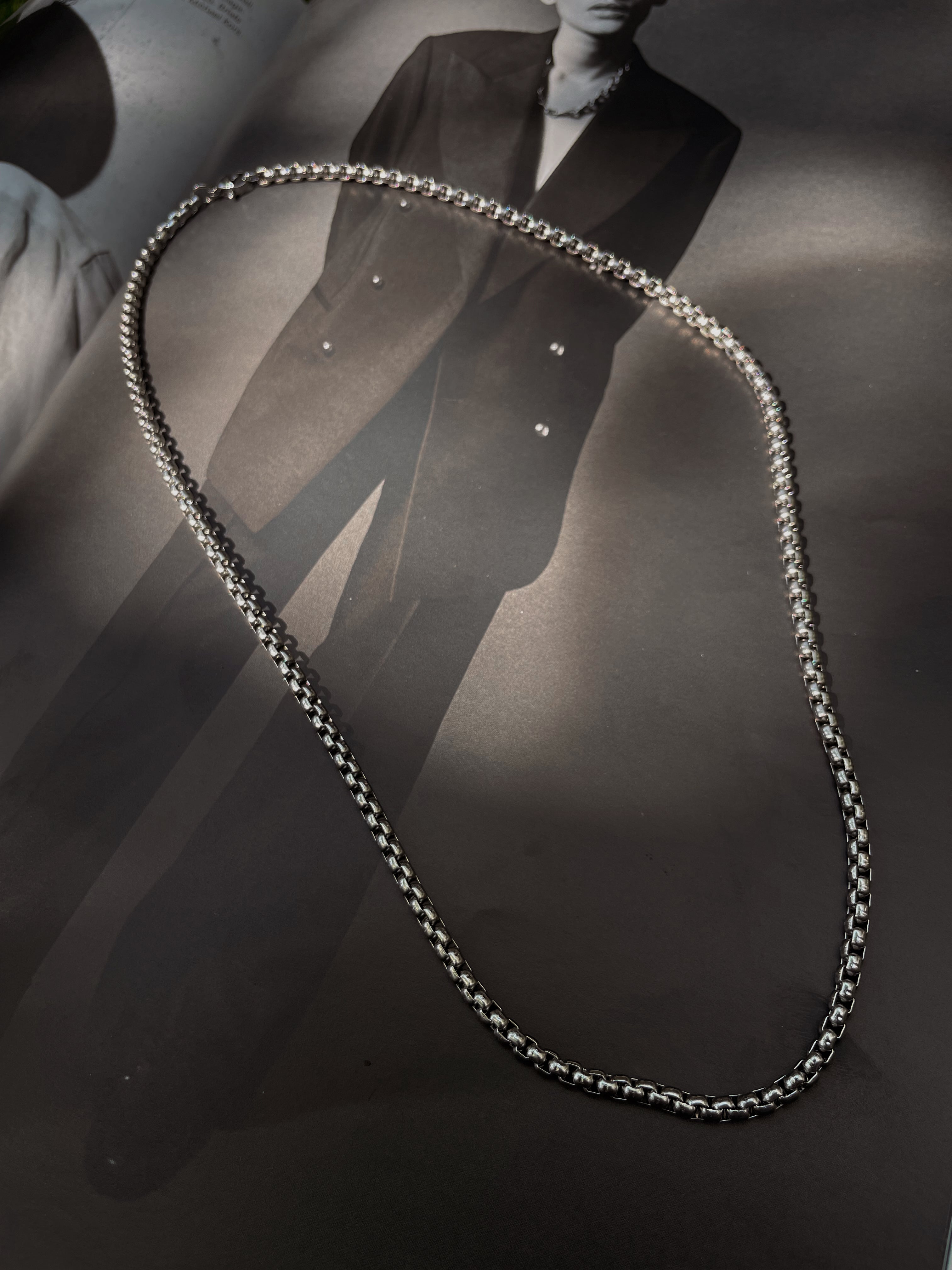 LIMITLESS | ZibaMan |  Silver Box Link Necklace | Tarnish-Free