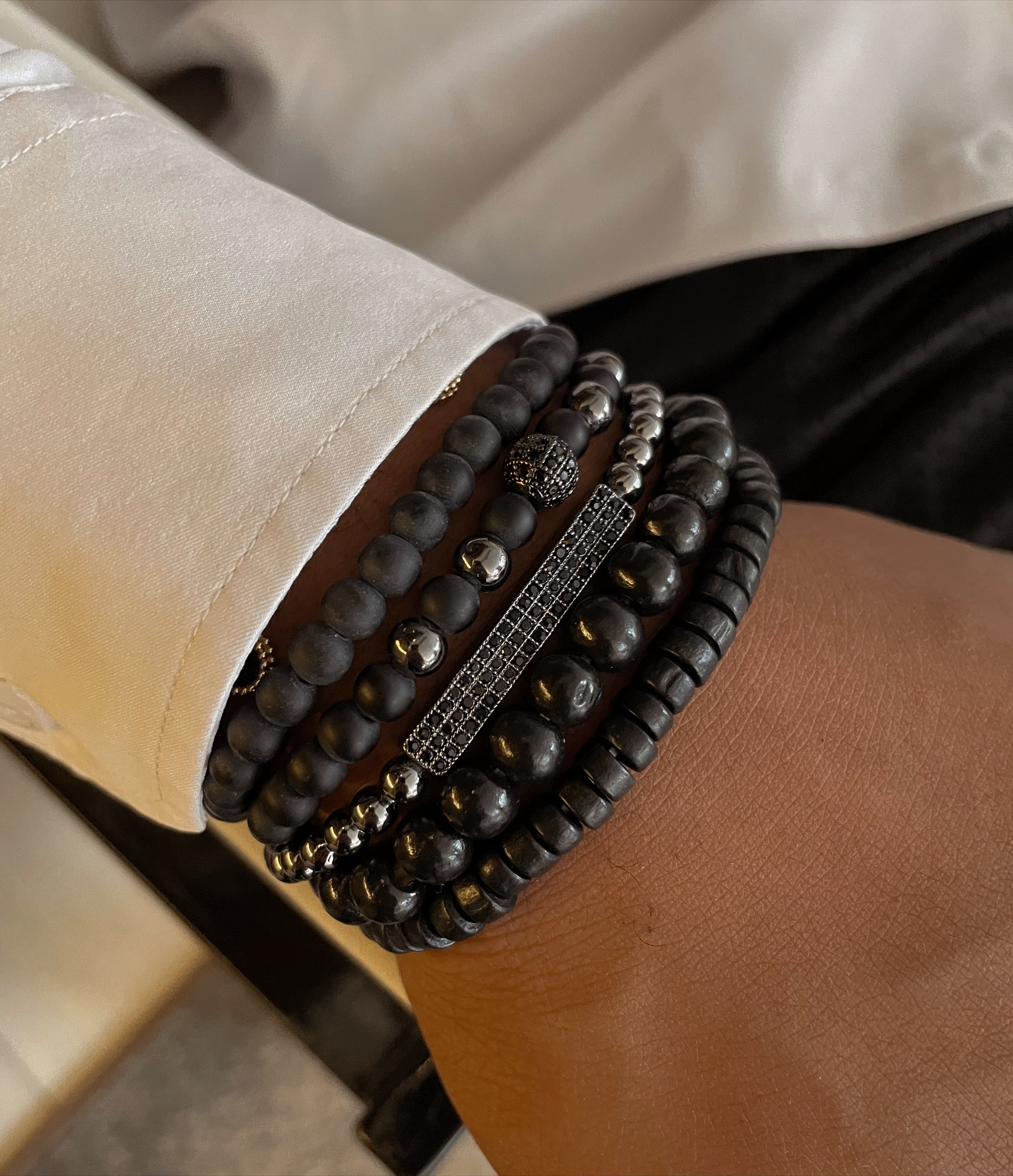 SAX | ZibaMan | Black 5-Piece Set Bracelet