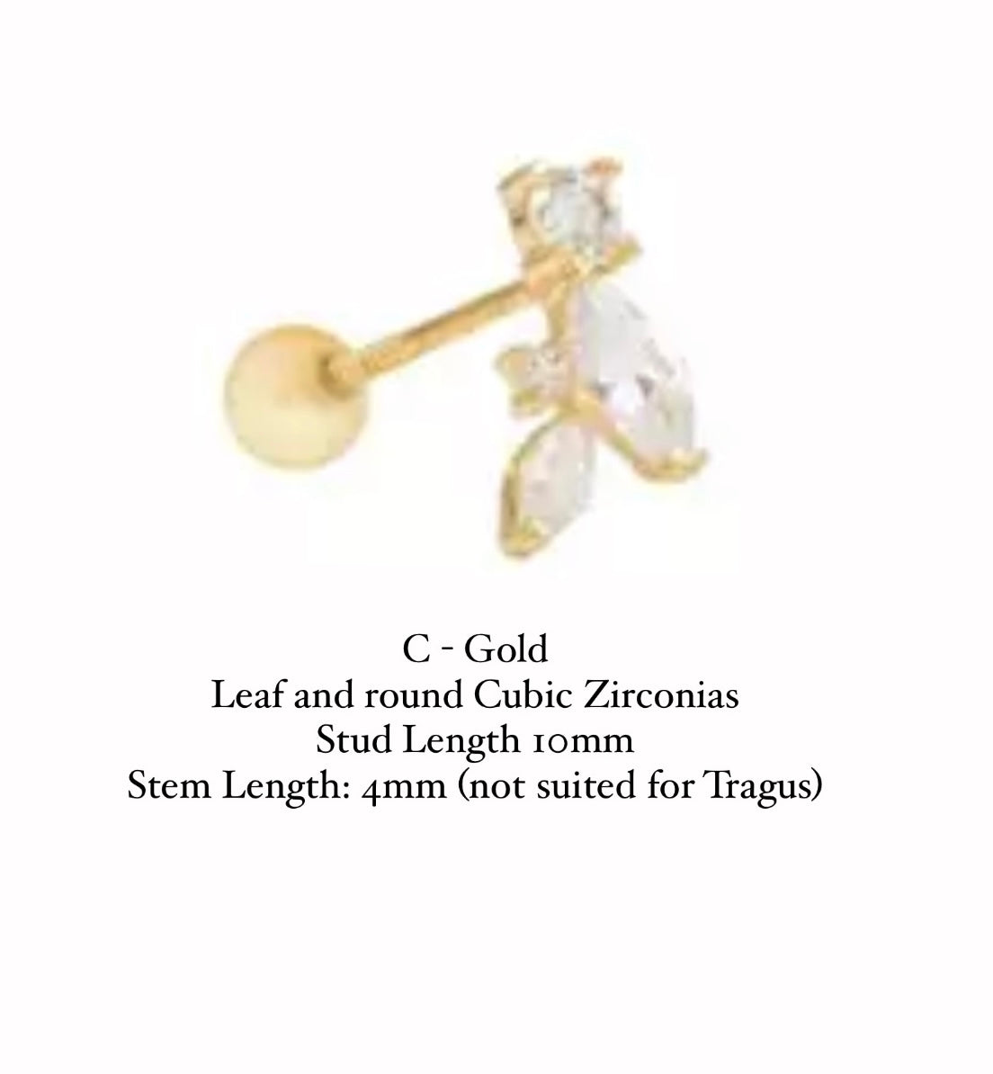 BALL-BACK LINEAR STUDS I S925 Sterling Silver | 18ct Gold/Platinum Plated | Cubic Zirconia
