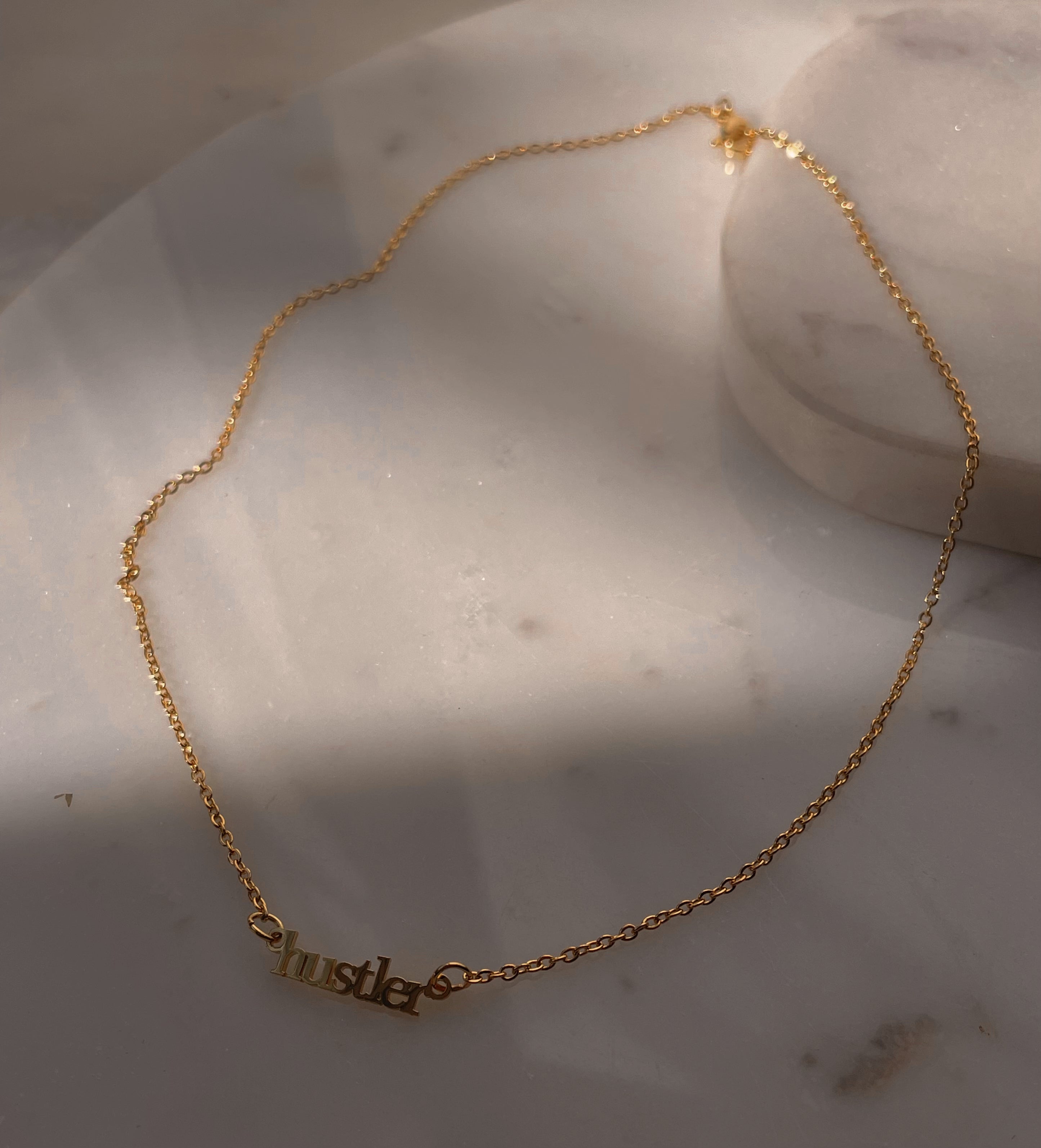 Word Necklaces | Pendant Style | Tarnish Free | 18ct Gold Plated and Stainless Steel | Superwoman/Hustler/Abundant/Beautiful/Bossbabe