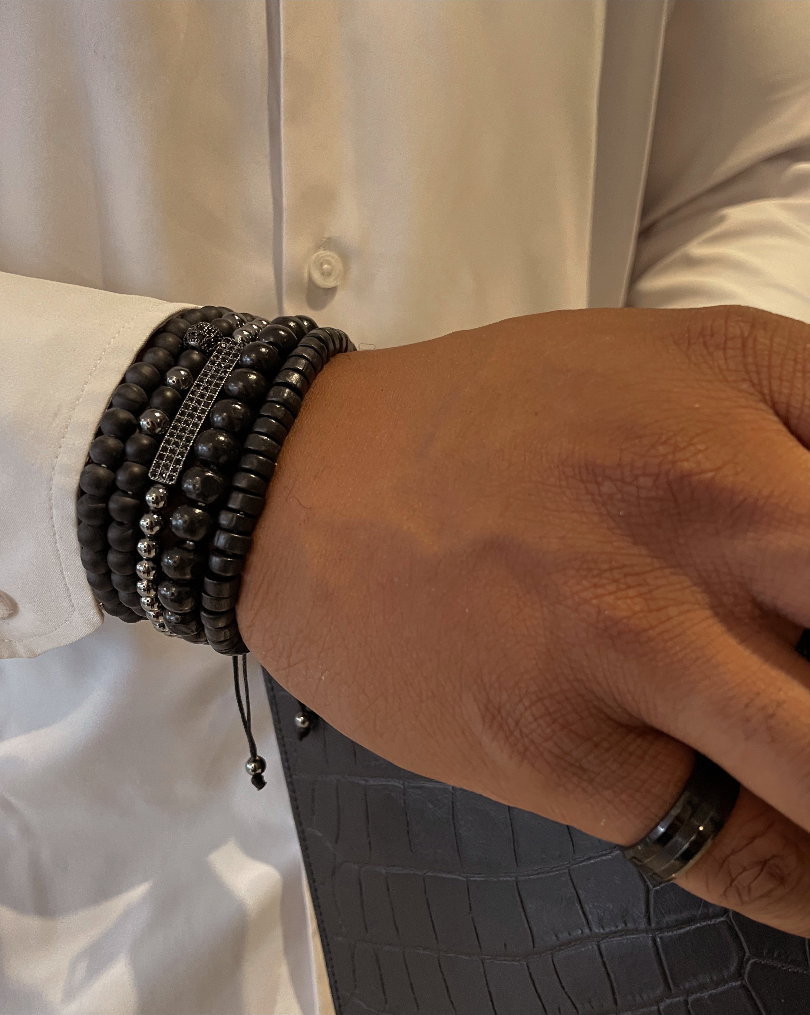 SAX | ZibaMan | Black 5-Piece Set Bracelet