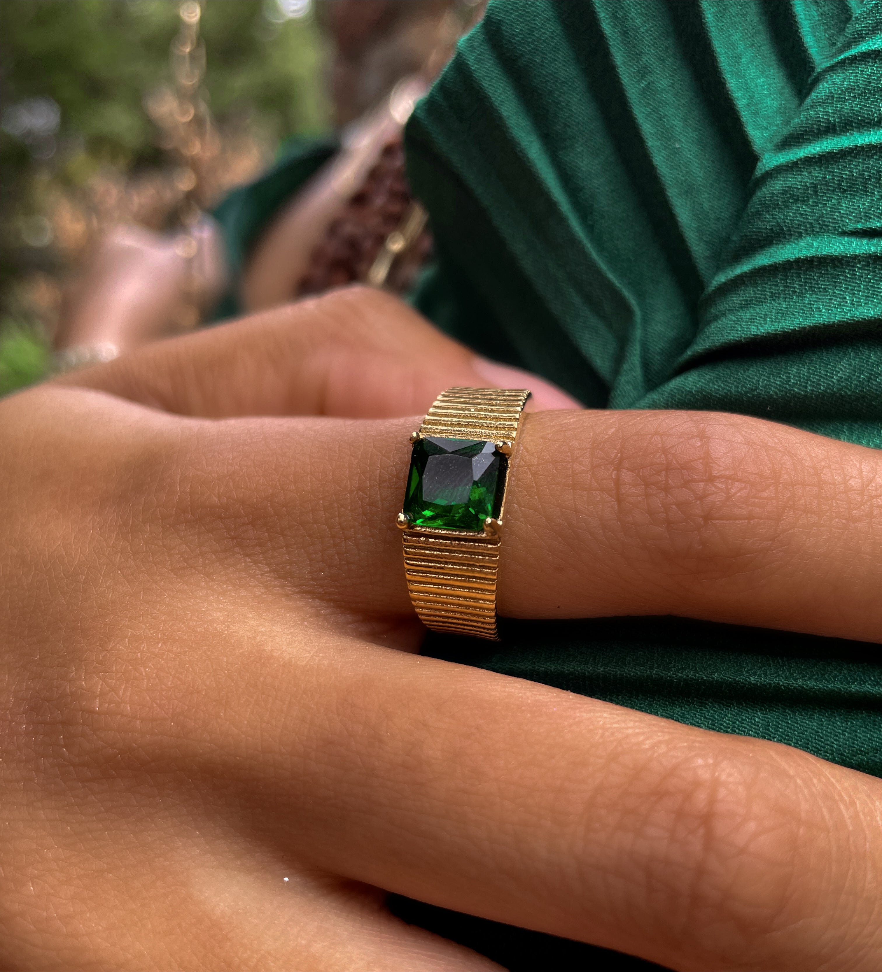 PRETTY RICH | Tarnish Free | Ridged Ring