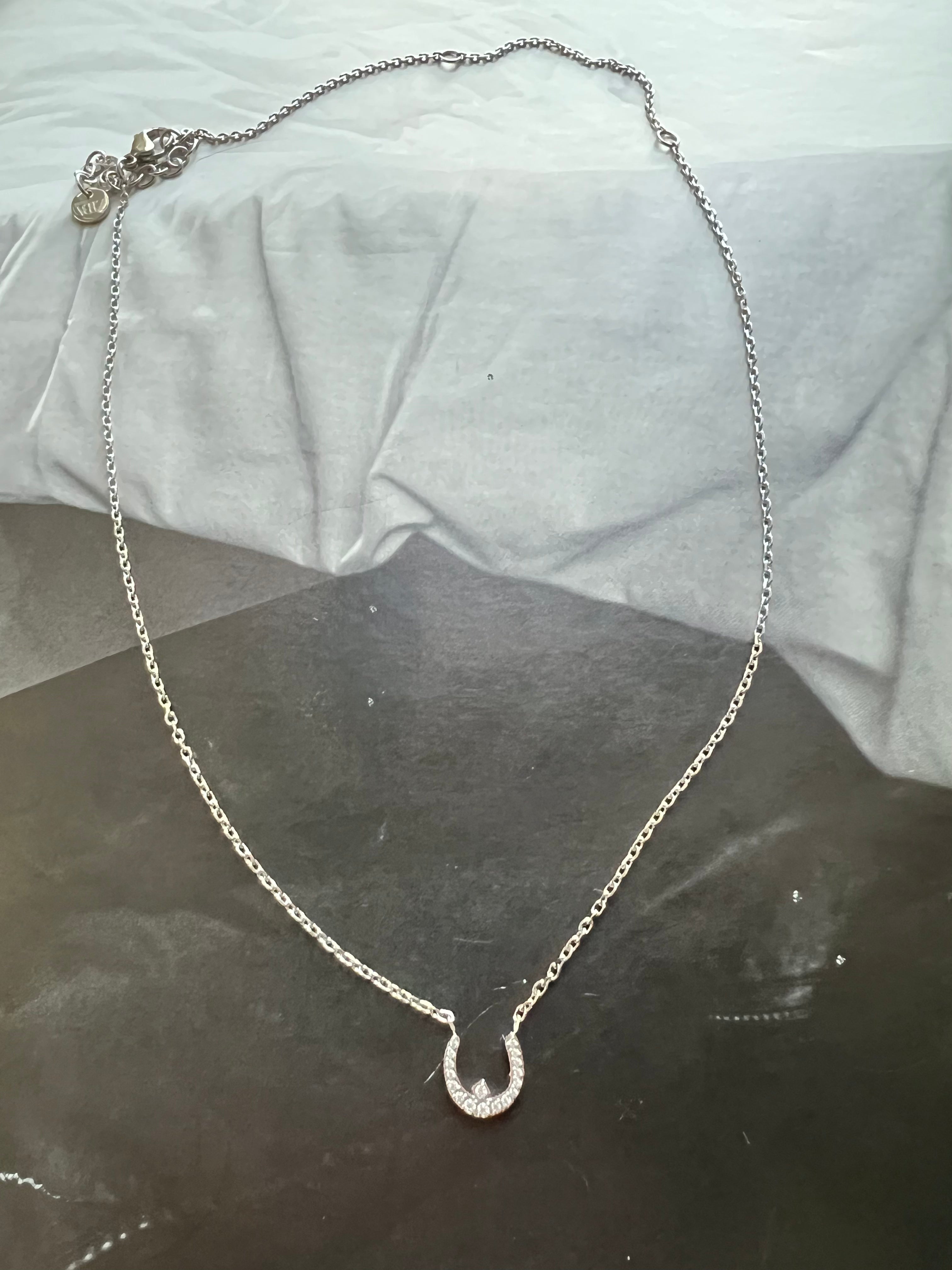 DAZZLING ARABIC INITIAL NECKLACE I Kids/Adults | Tarnish Free | Stainless Steel I 18ct gold plated Cubic Zirconia I Gold/Silver