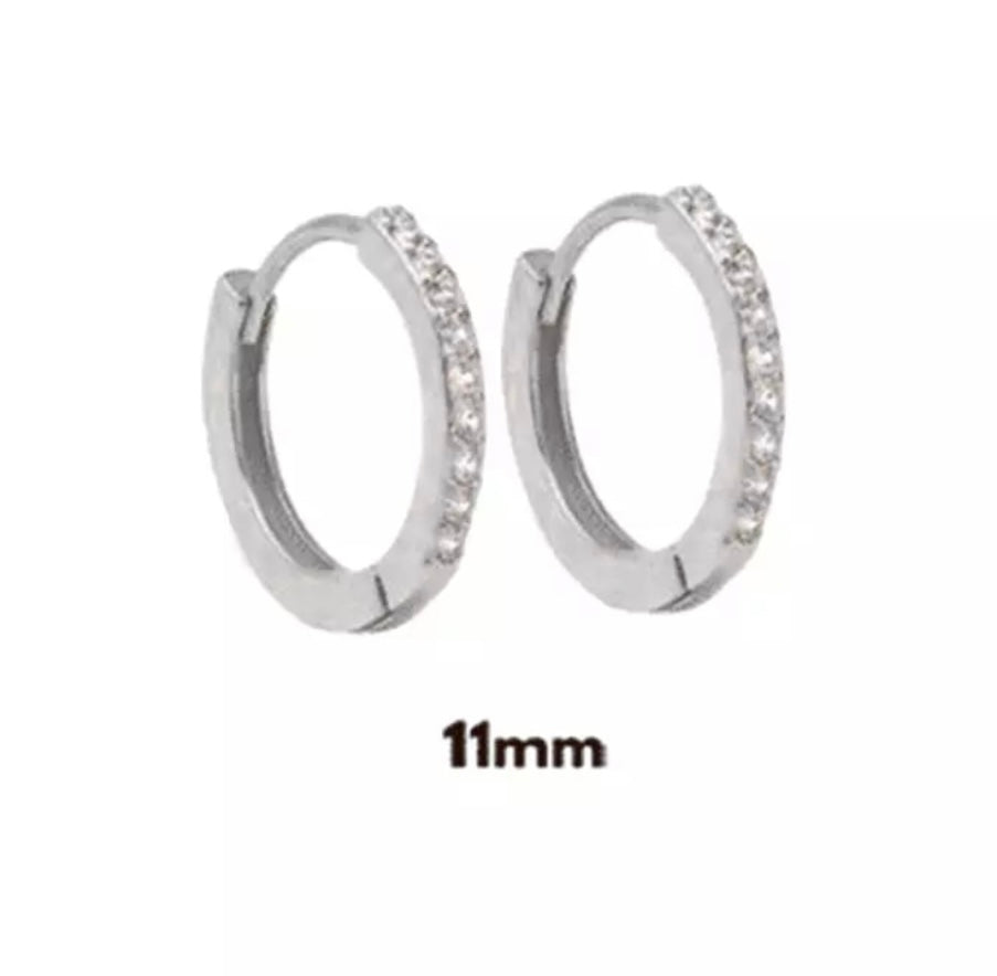 DERIKA| Huggies| S925 Sterling Silver I 18ct Gold Plated I Cubic Zirconia