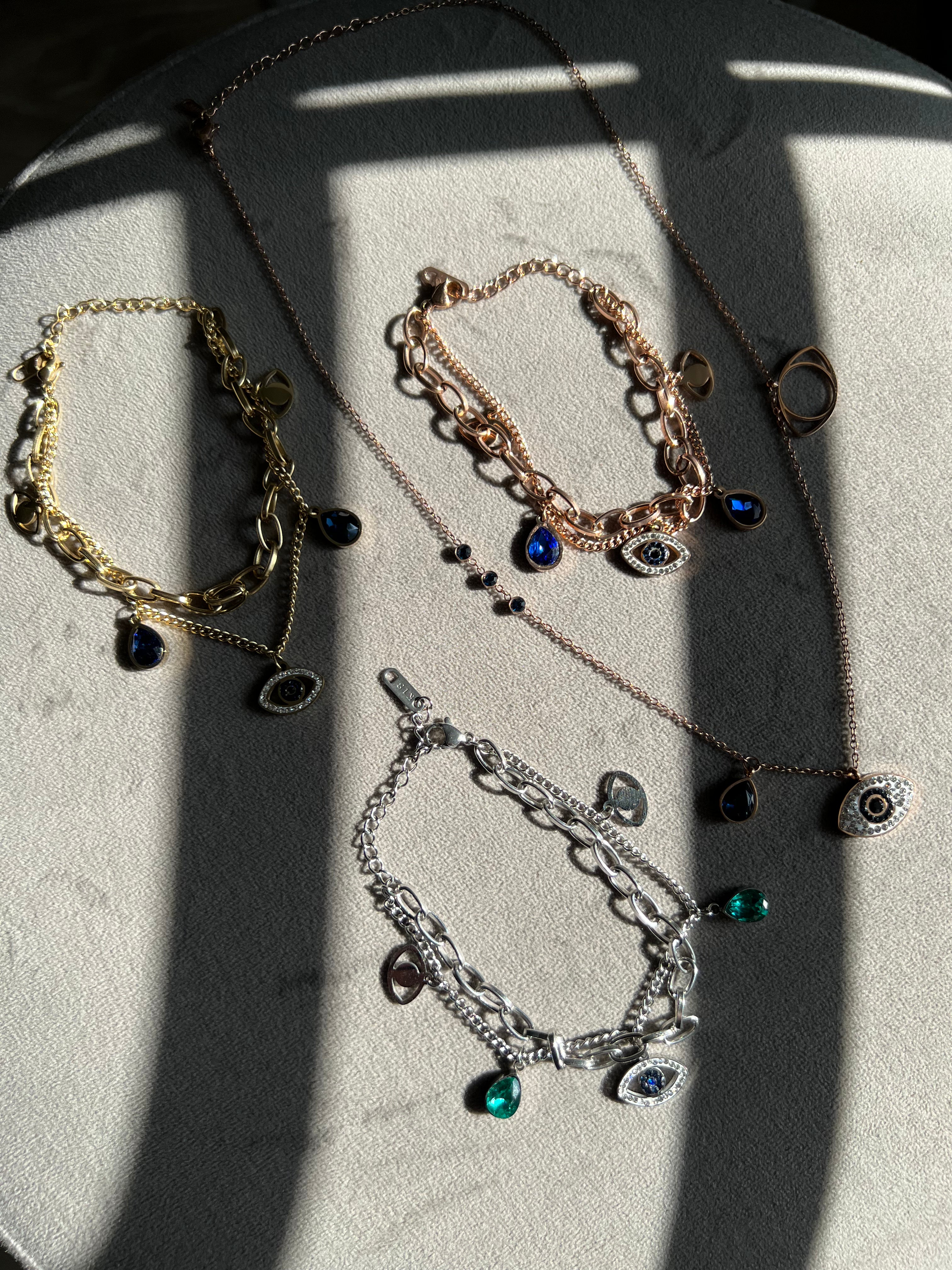 RANA | Evil Eye Charm | Stainless Steel 18k Gold/ Silver/ Rose Gold | Bracelet