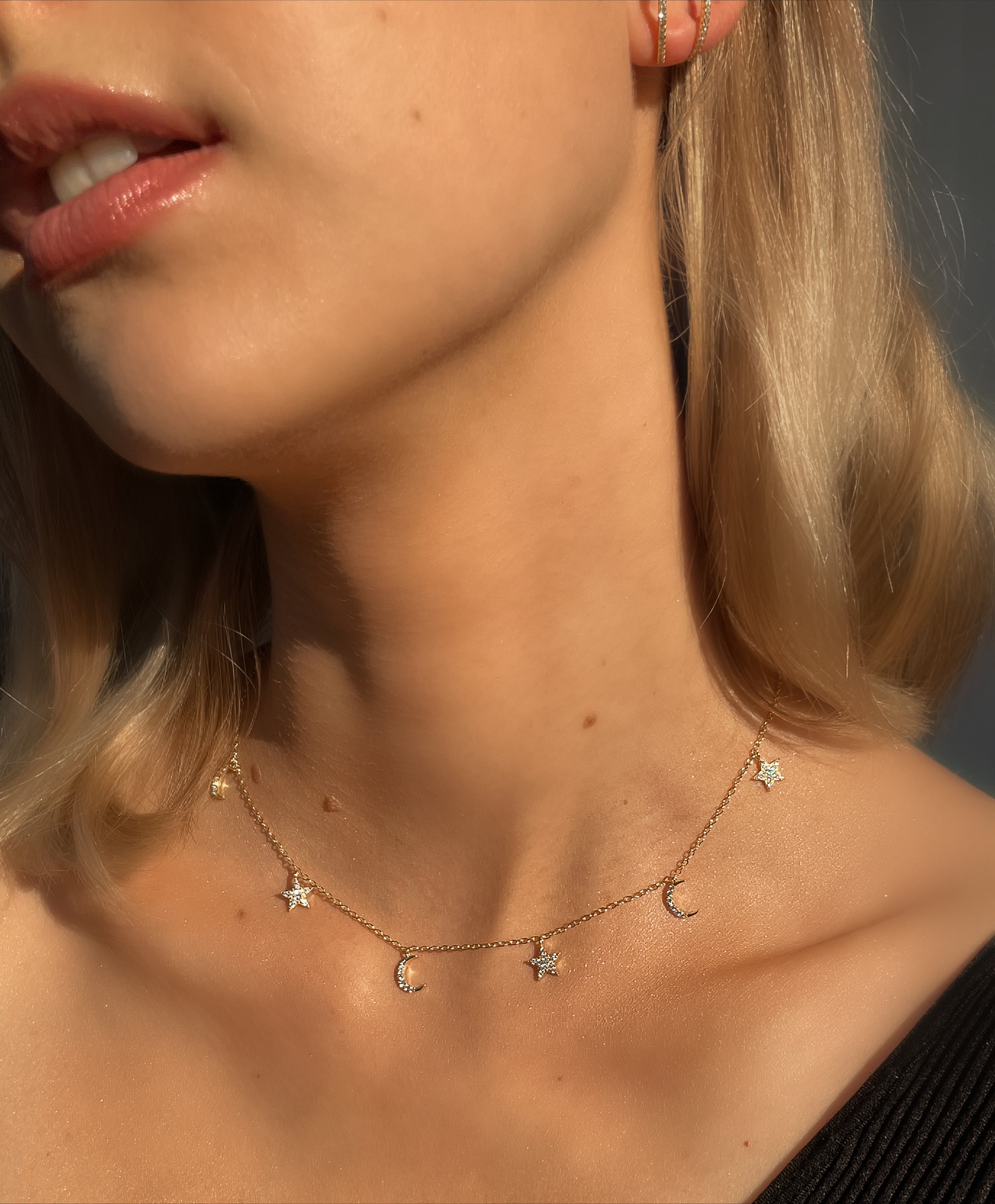 LYRA | Tarnish Free | S925 Sterling Silver 18ct gold plated Star and Crescent Necklace/Bracelet