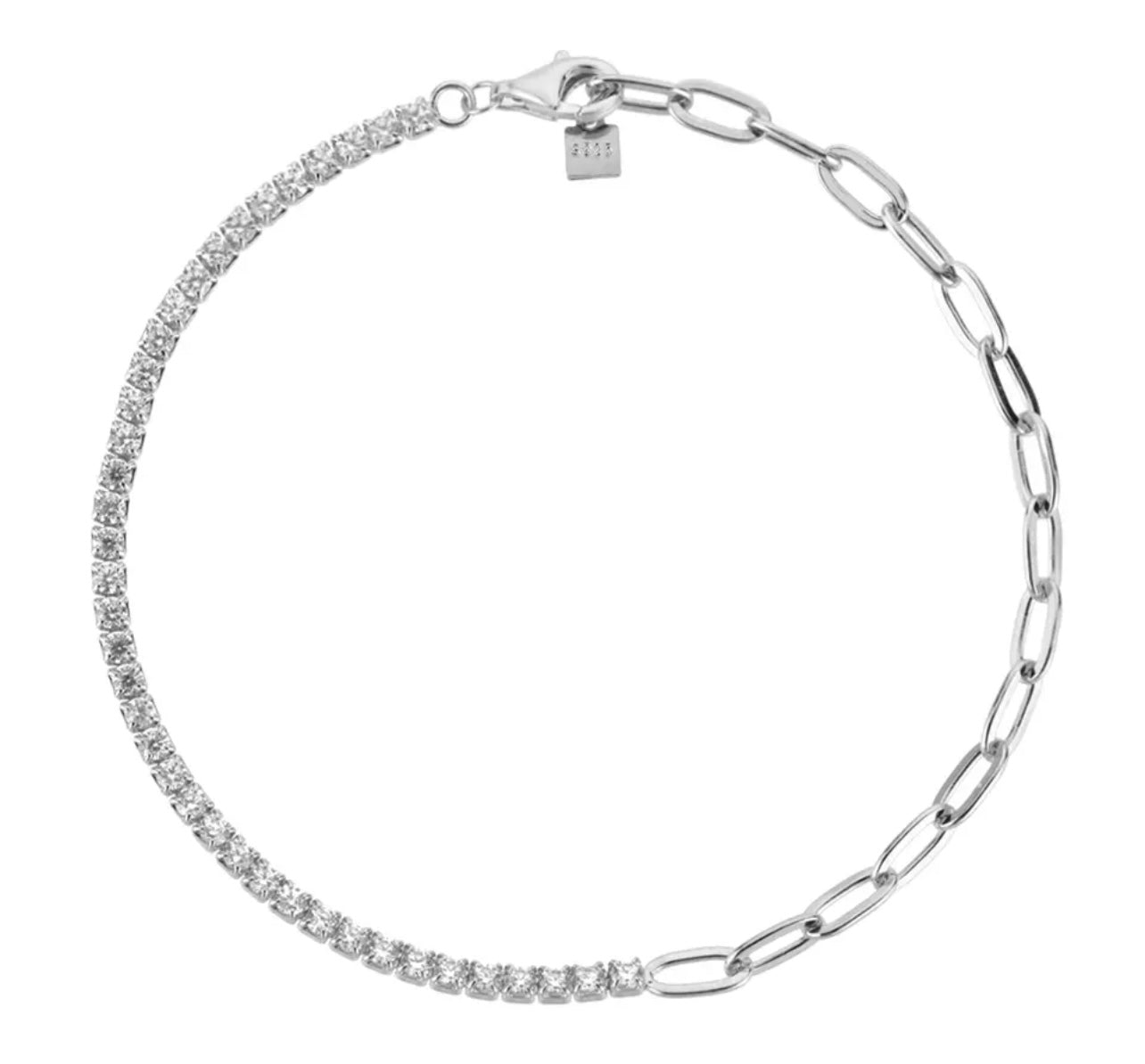 PARADISE ANKLET | Tarnish Free | S925 Sterling Silver | Clear/MultiColored/Emerald