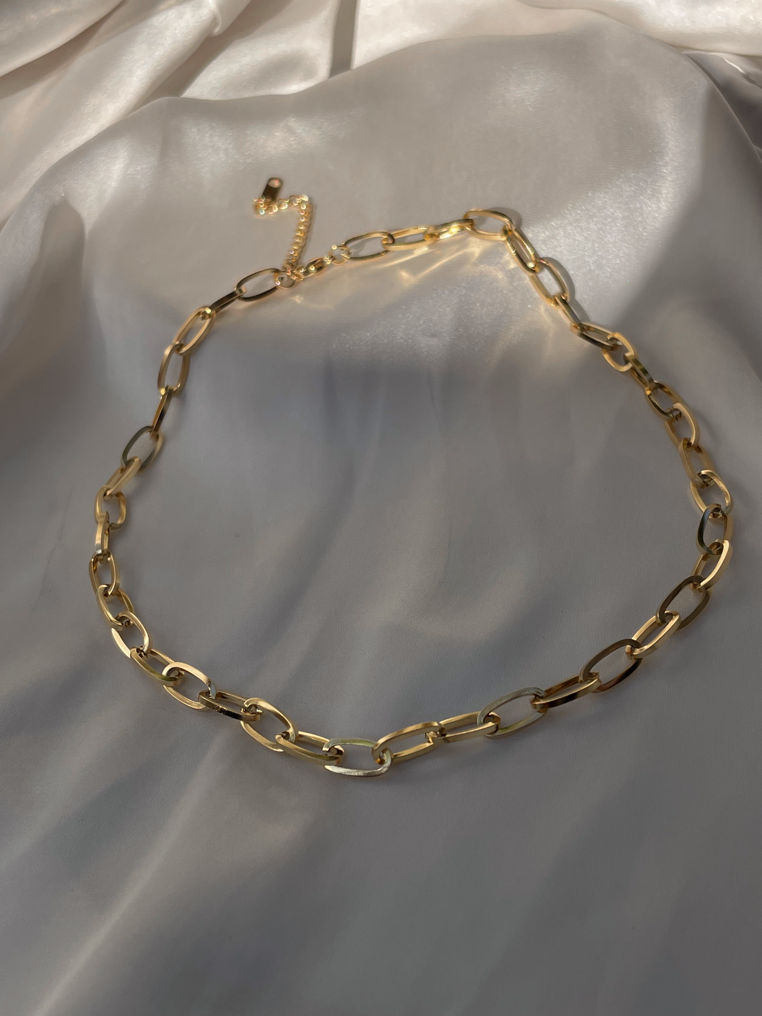 Fathima D | Gold Tarnish-Free | Paperclip Necklace