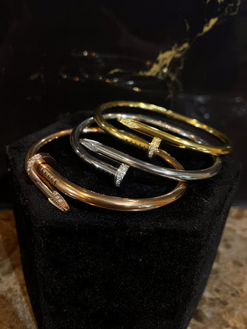 NAILED IT BRACELET | Tarnish Free | Stainless Steel | Gold/Silver/Rose-Gold | Nail Bracelet (1 piece)