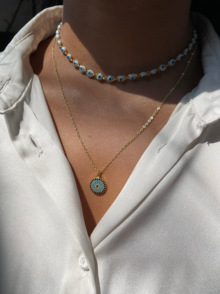 AURA | Gold/Silver/Rose-Gold | Evil Eye | Pendant necklace